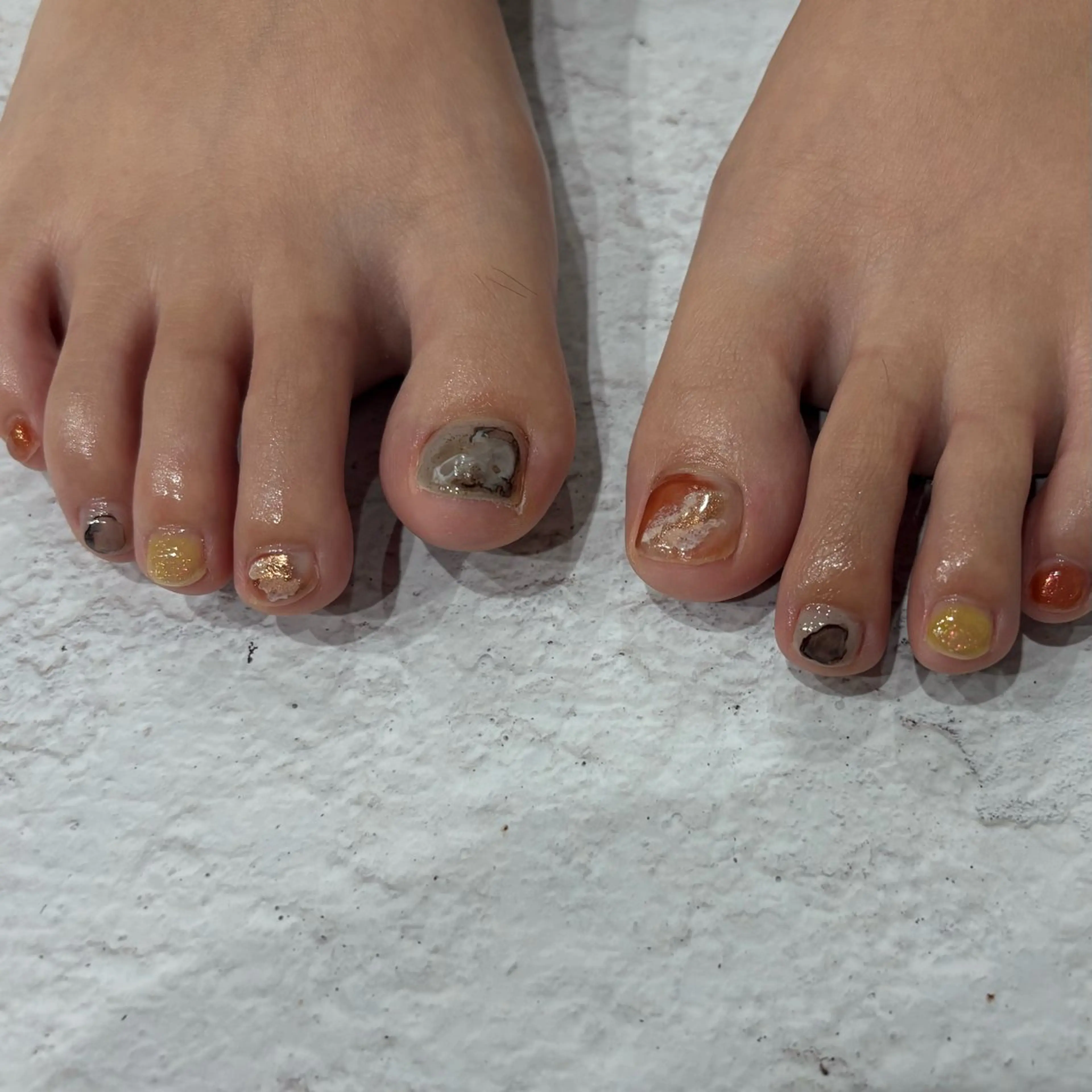 ネイル オレンジ sa ya...のネイルデザイン