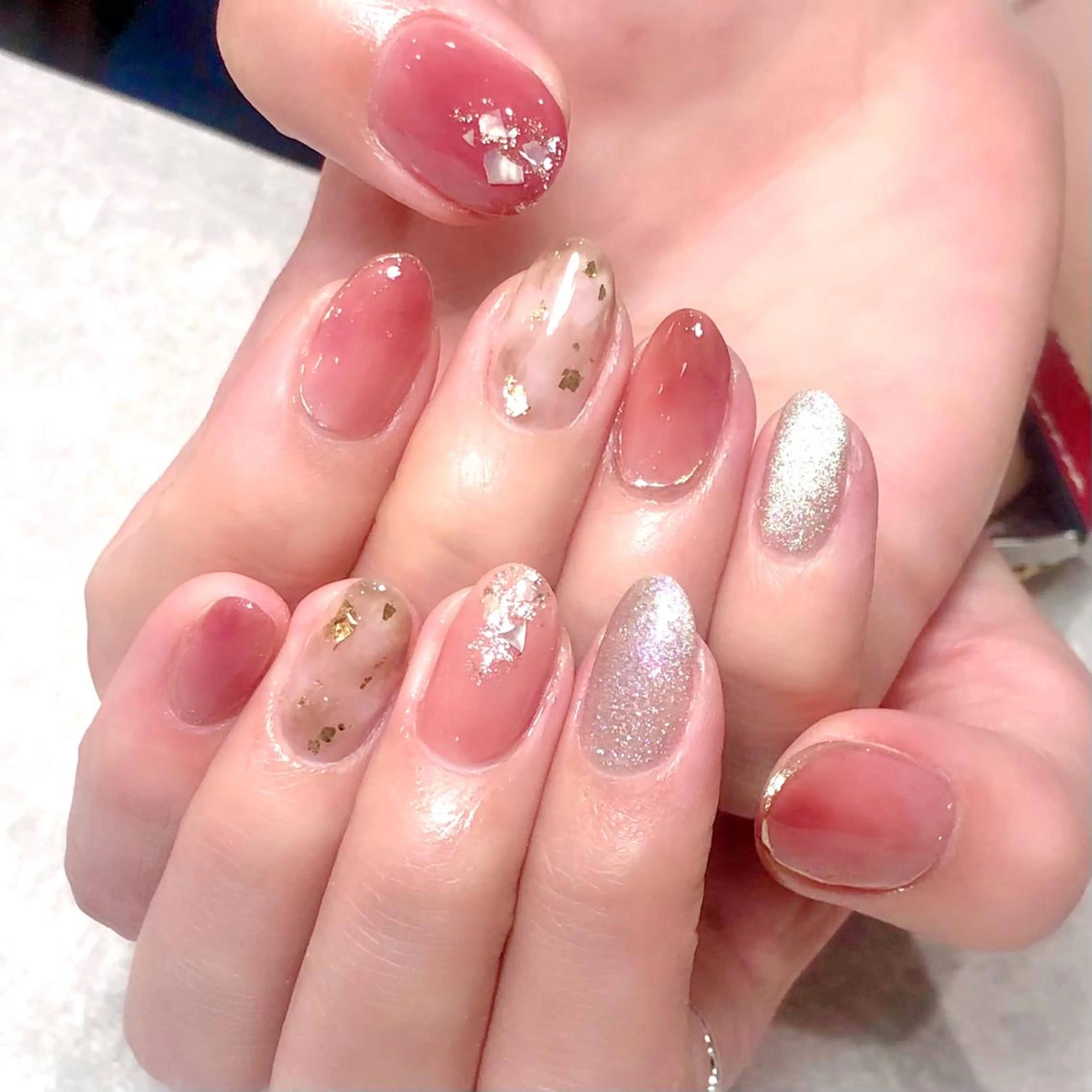 ミディアム ネイル ハンドネイル éclat所属・éclat エクラのネイルデザイン