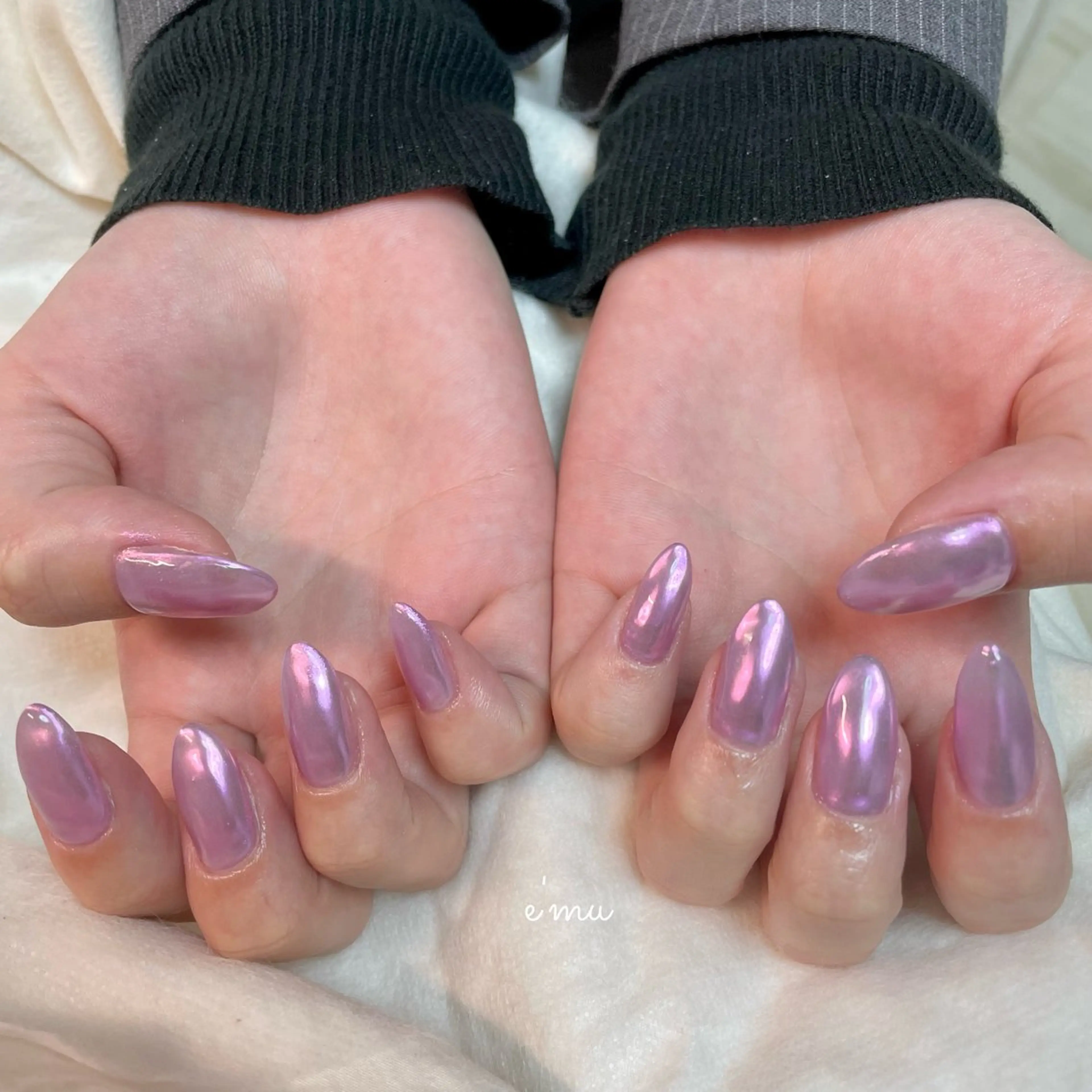 ネイル オーロラネイル ハンドネイル nail salon e'mu💐のネイルデザイン