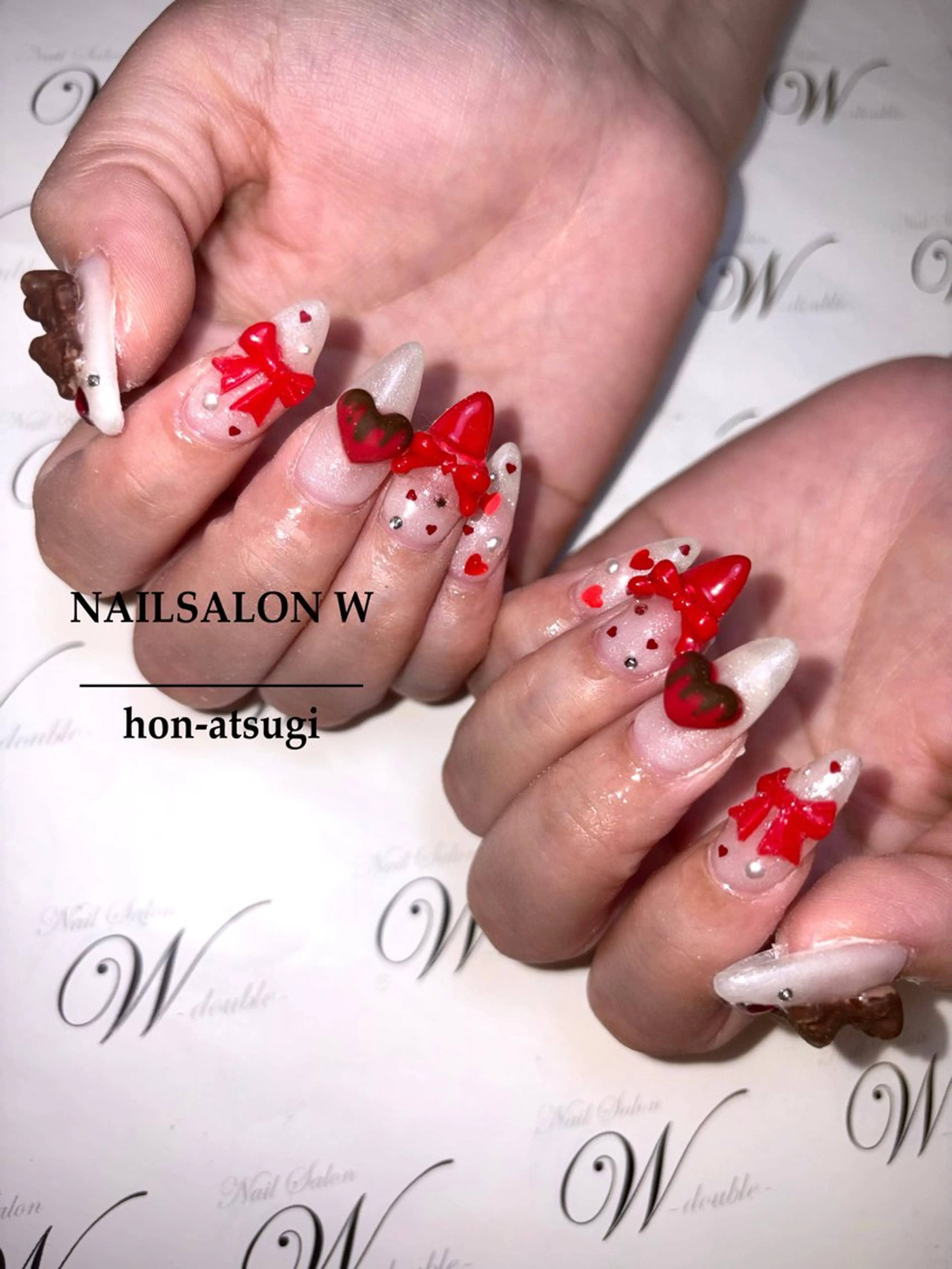 ネイル アートネイル ジェルネイル ロングネイル スカルプネイル ワンホンネイル ハンドネイル ネイルサロン ダブルのネイルデザイン