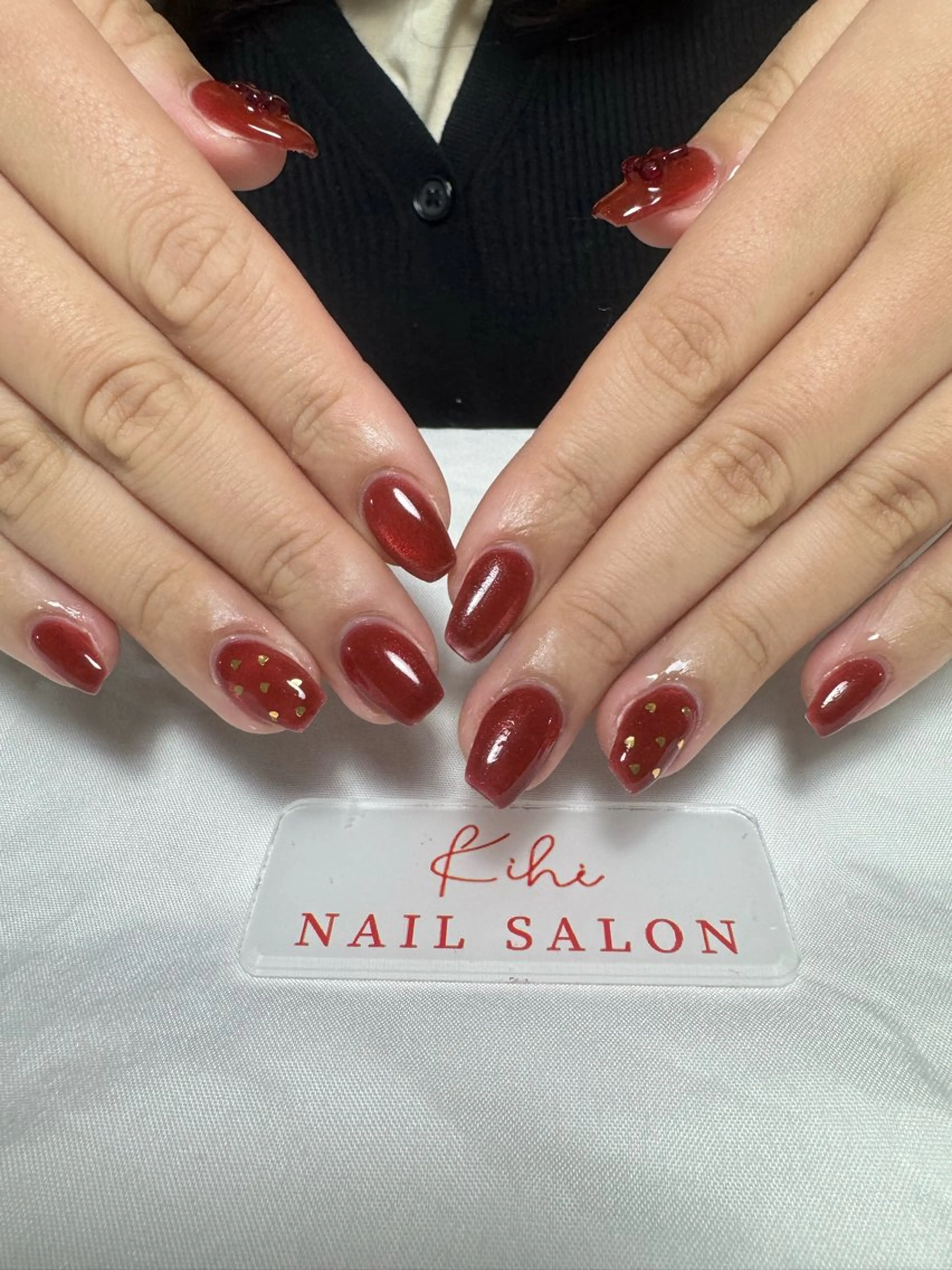 ネイル ハンドネイル フットネイル ユリ🎀長さだし/ パラジェル/持ち込みのネイルデザイン