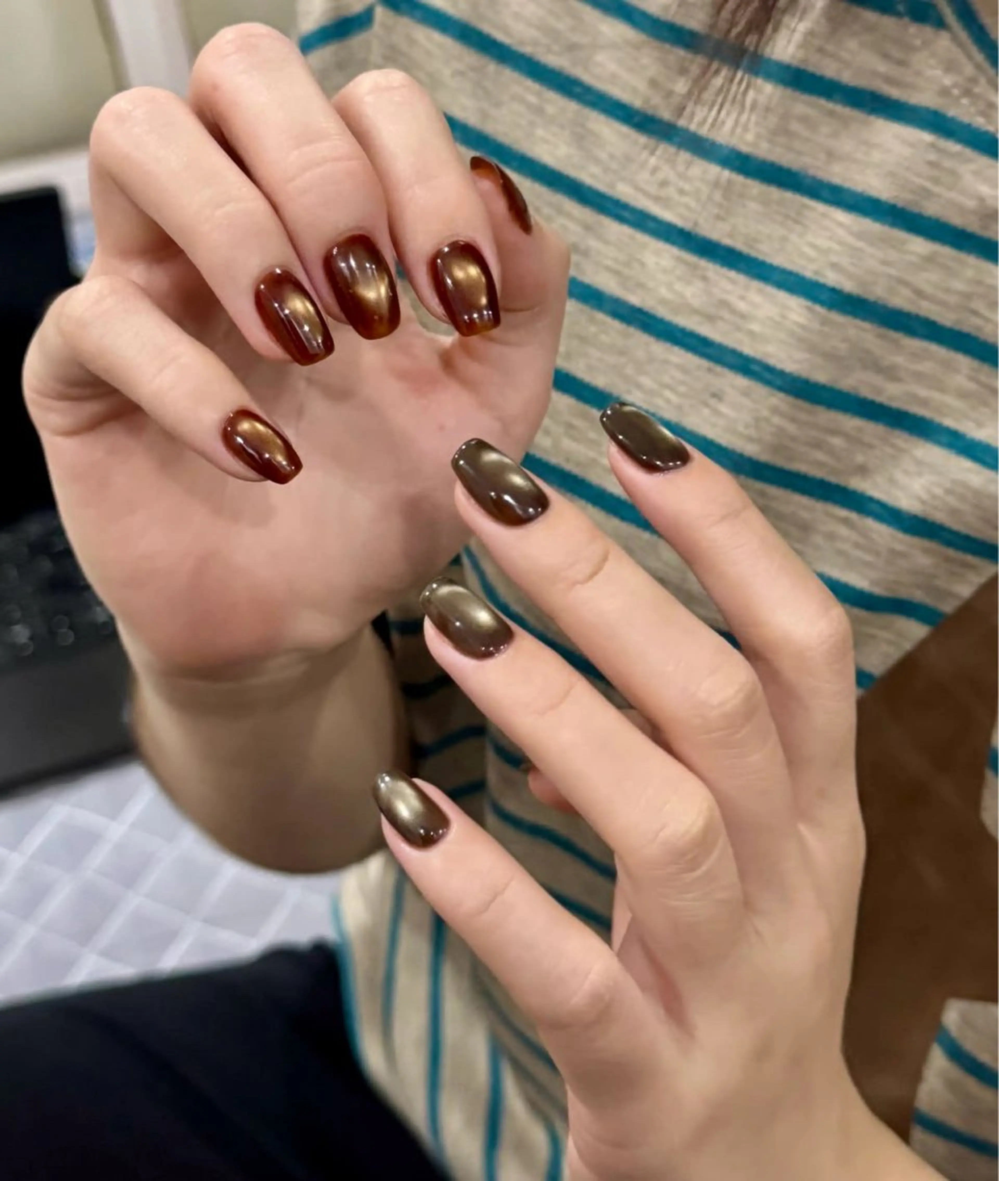 ネイル 韓国ネイル 持ち込み ニュアンスネイル ネイルチップ 冬ネイル LISA ANA.CHUOのネイルデザイン