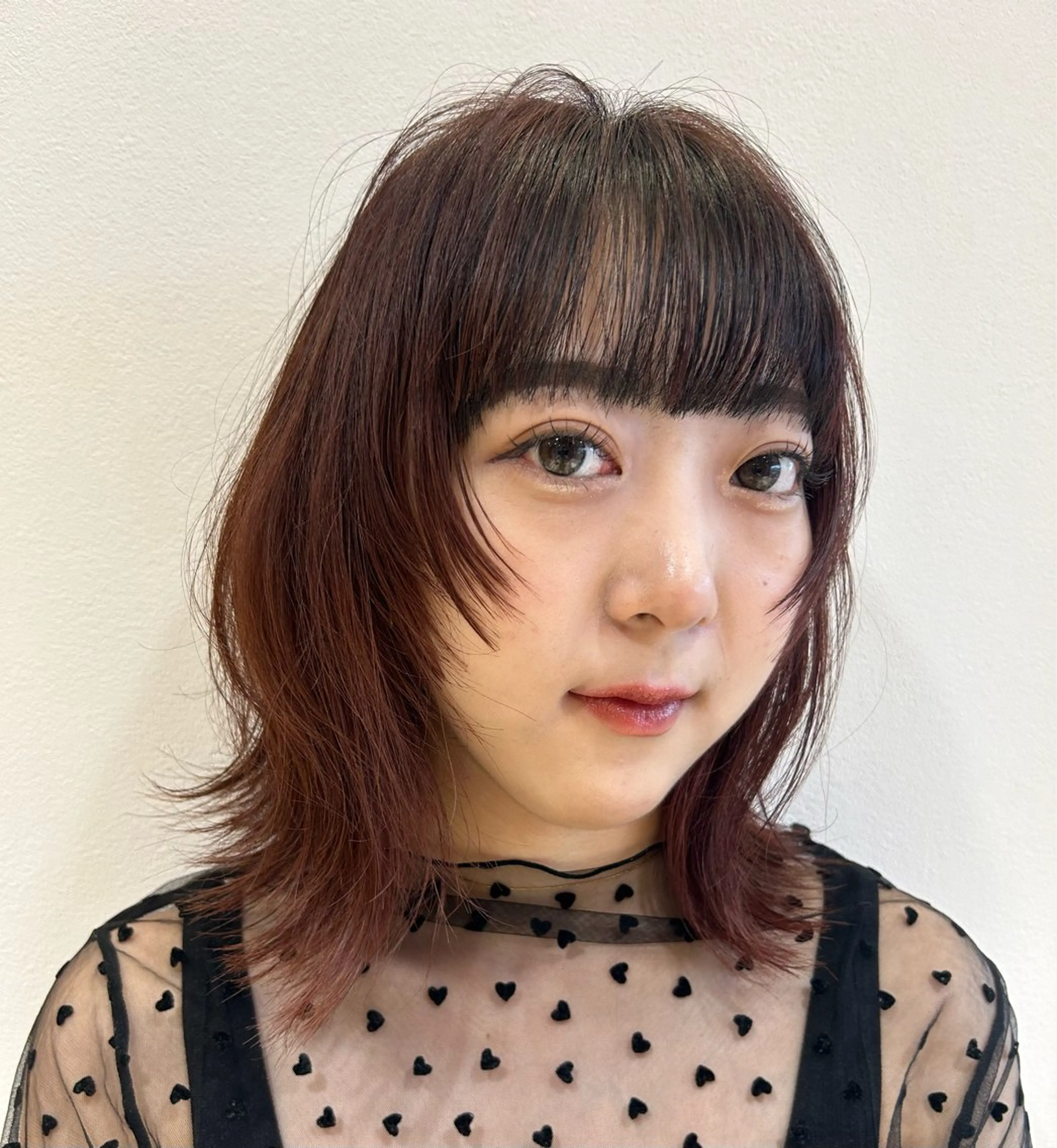 ミディアム カラー 🩷愛咲🩷レイヤー /透明感カラーのヘアスタイル