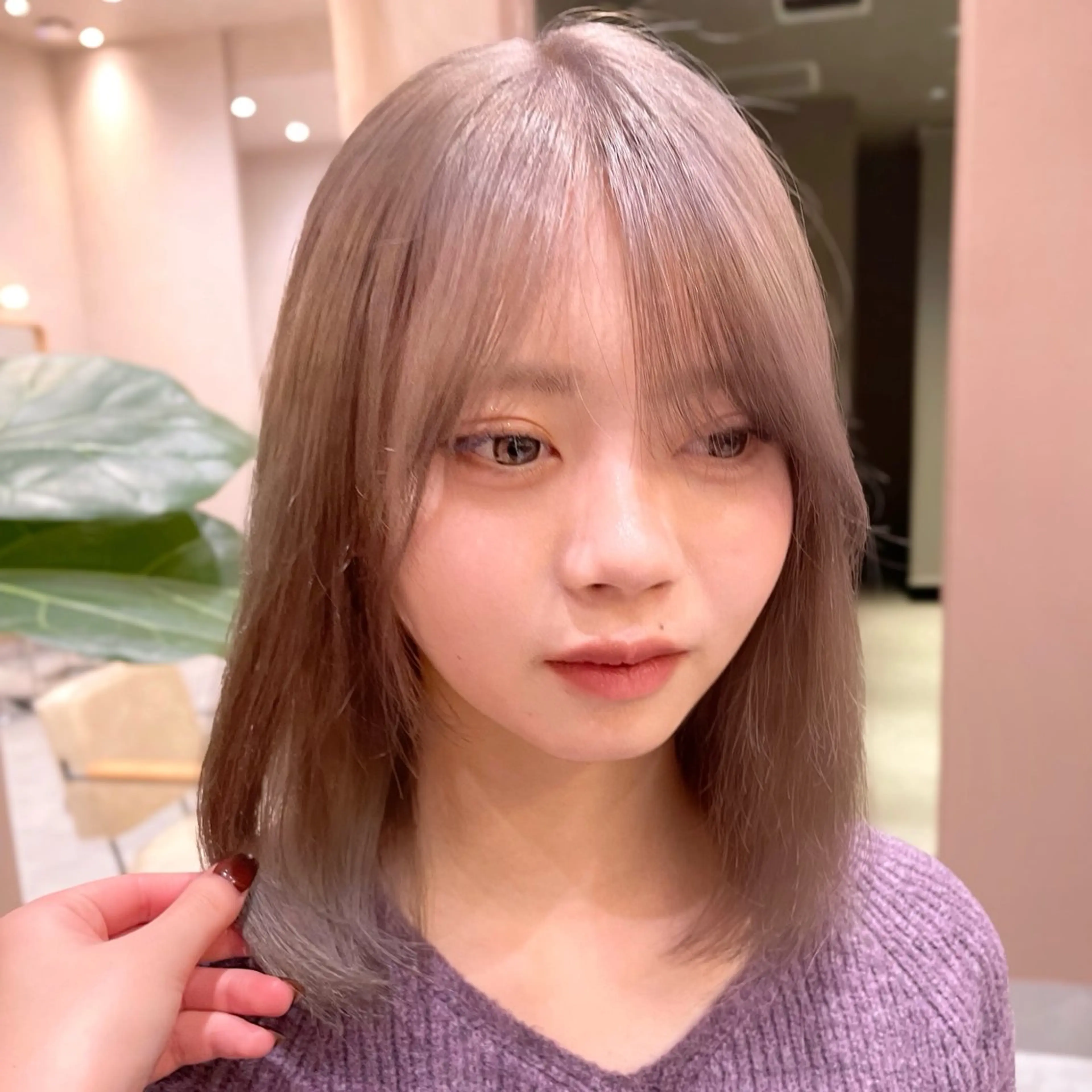 ミディアム カラー レイヤー/柔らか 透明感カラー/ゆきなのヘアスタイル