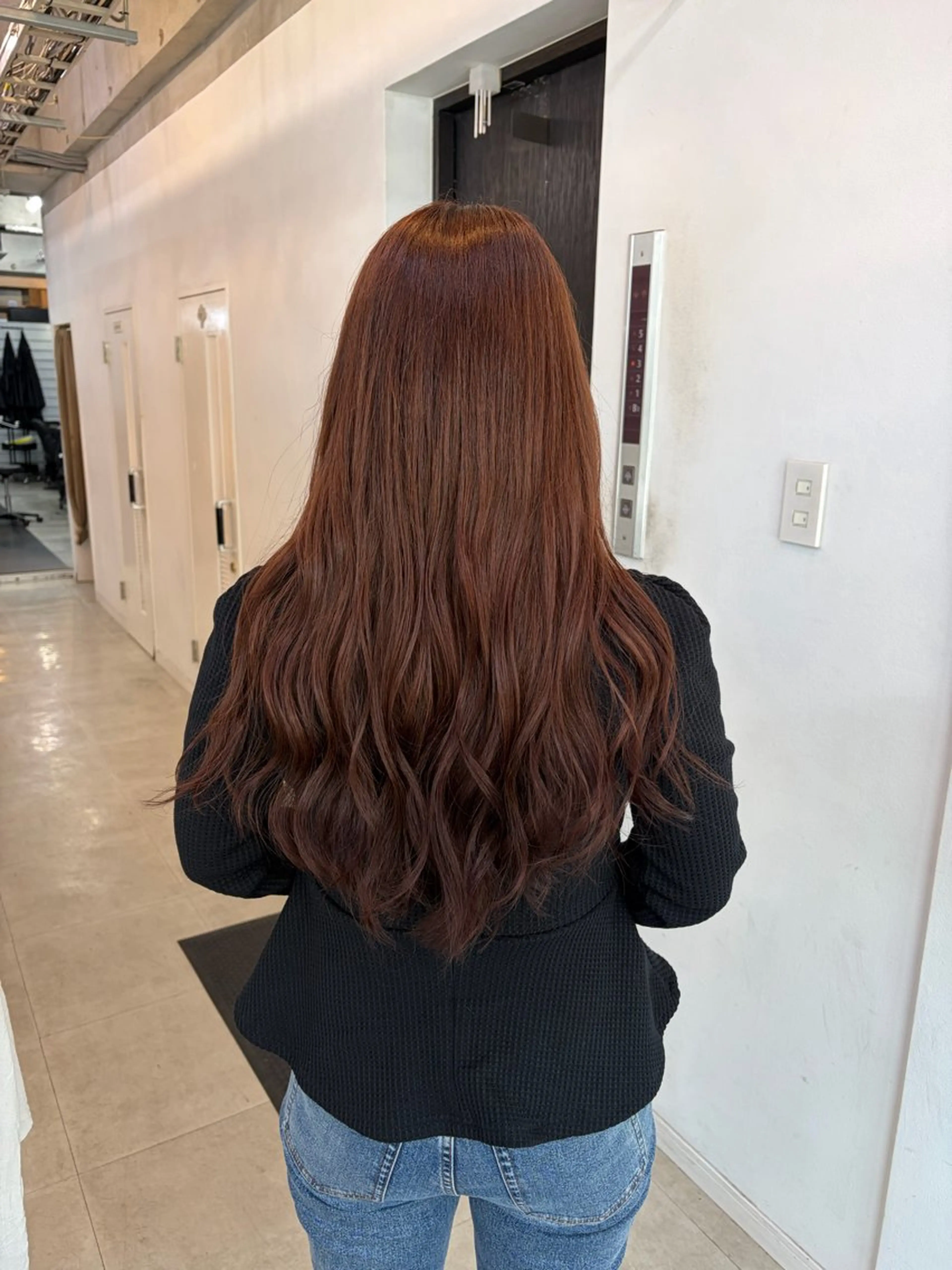 セミロング カラー ブラウンカラー ヘアカラー トリートメント ブリーチ無Wカラー メンズパーマ大成のヘアスタイル
