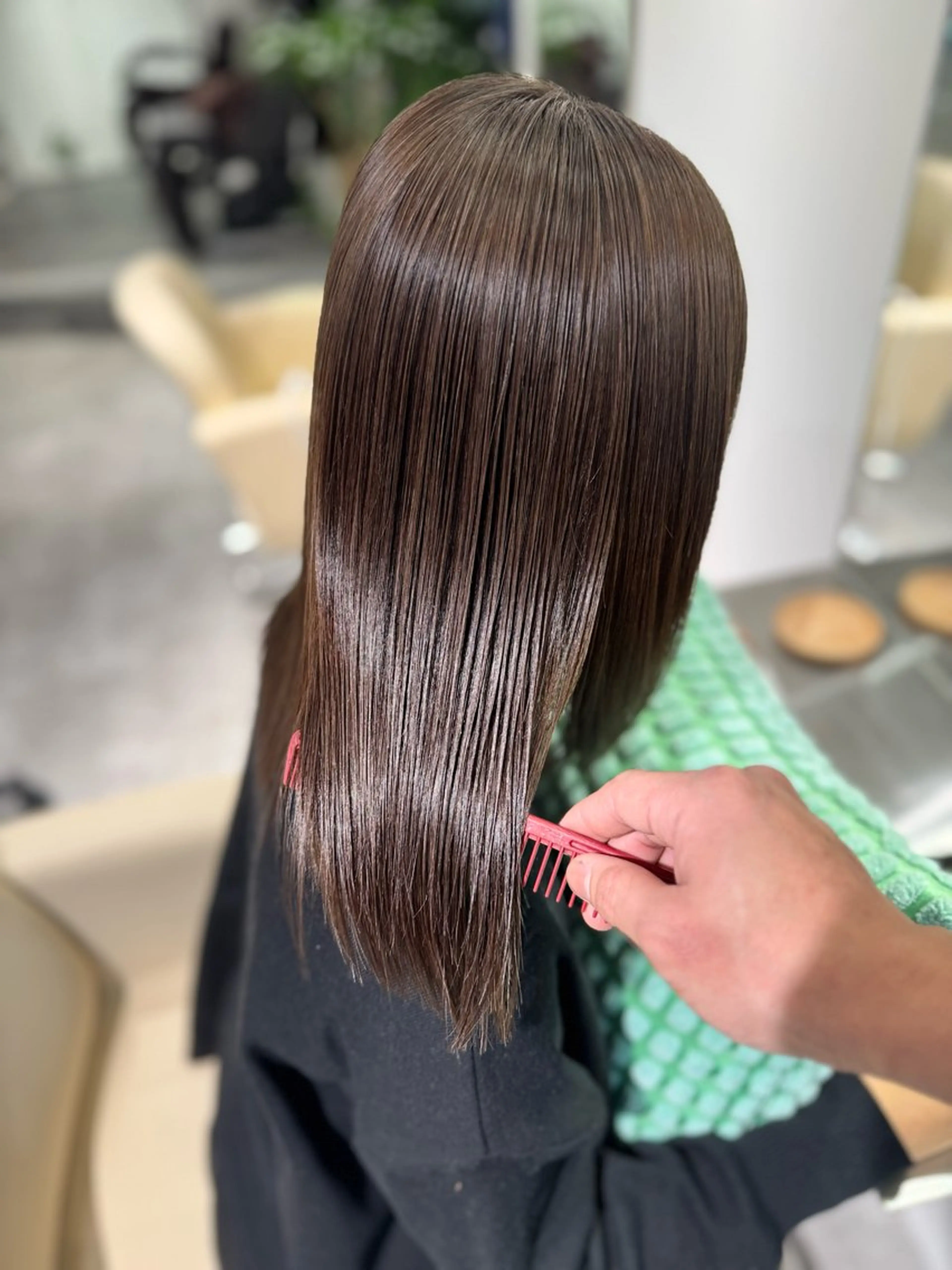 セミロング カラー 髪質改善 レイヤーカット 夜23時まで予約🉑 reverieあきらのヘアスタイル