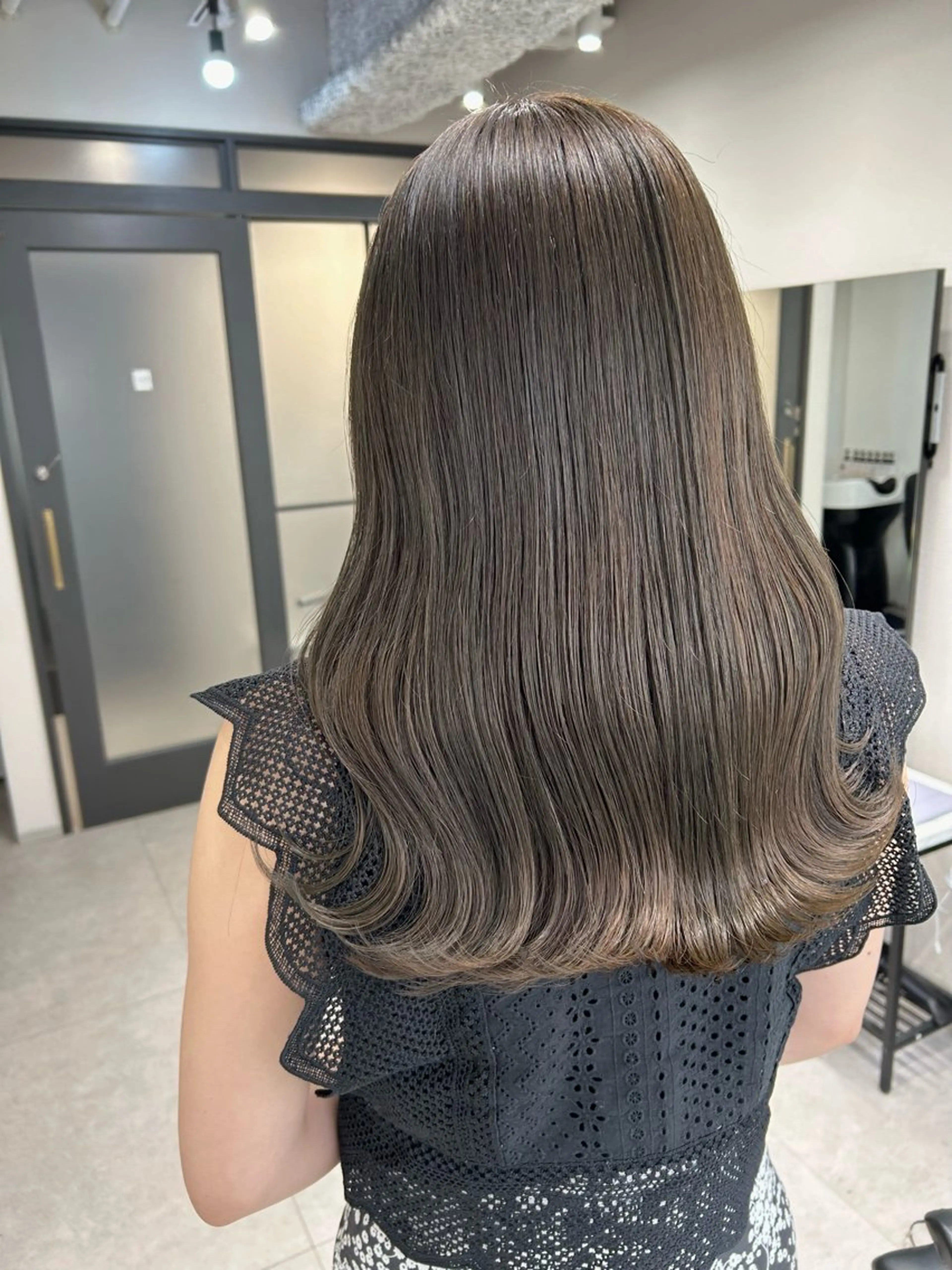 ロング カラー カット ヘアカラー トリートメント 髪質改善will hairdesignのヘアスタイル