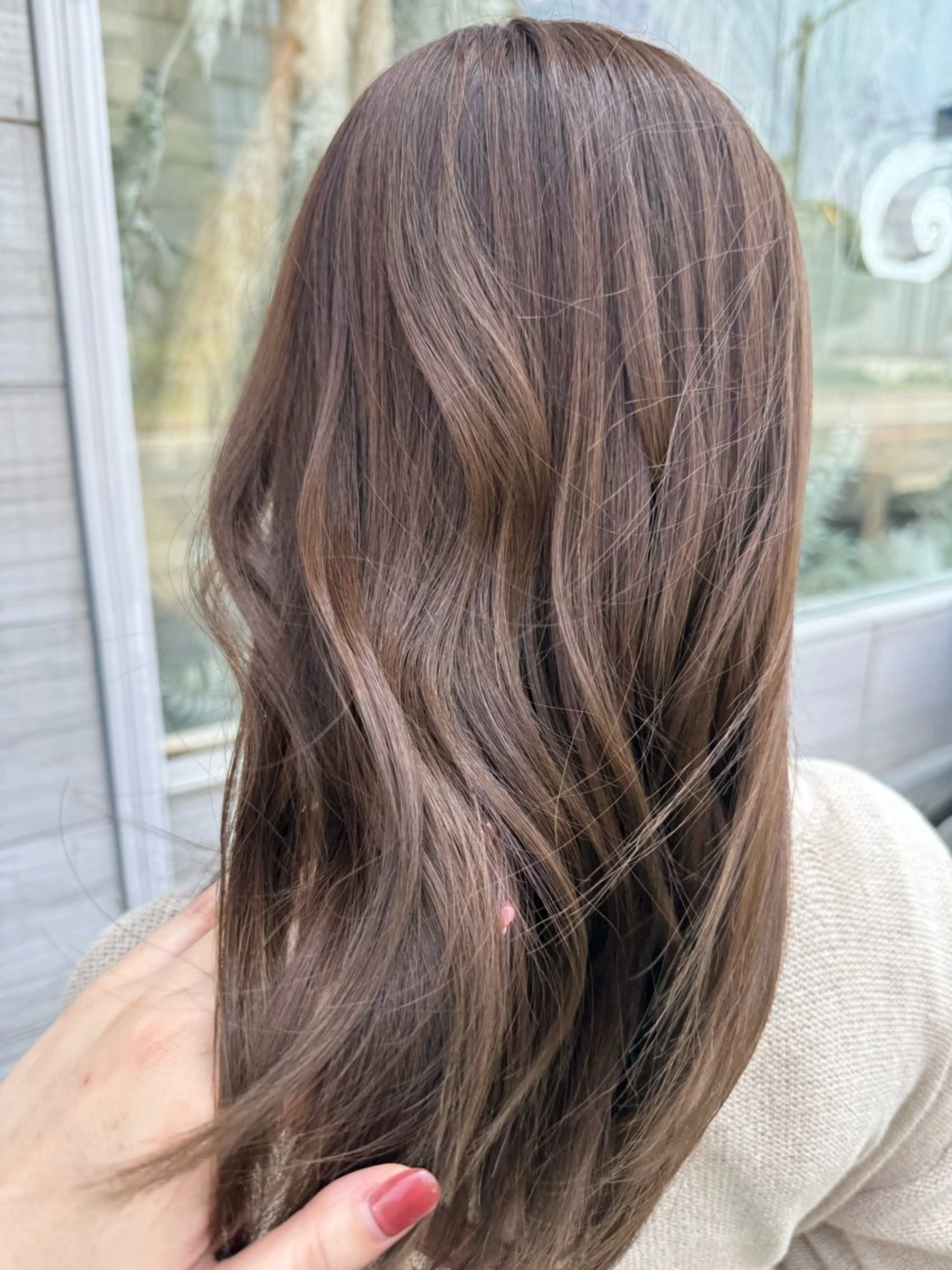 ミディアム カラー ベージュカラー 透明感カラー 堀江美容室 千晶のヘアスタイル