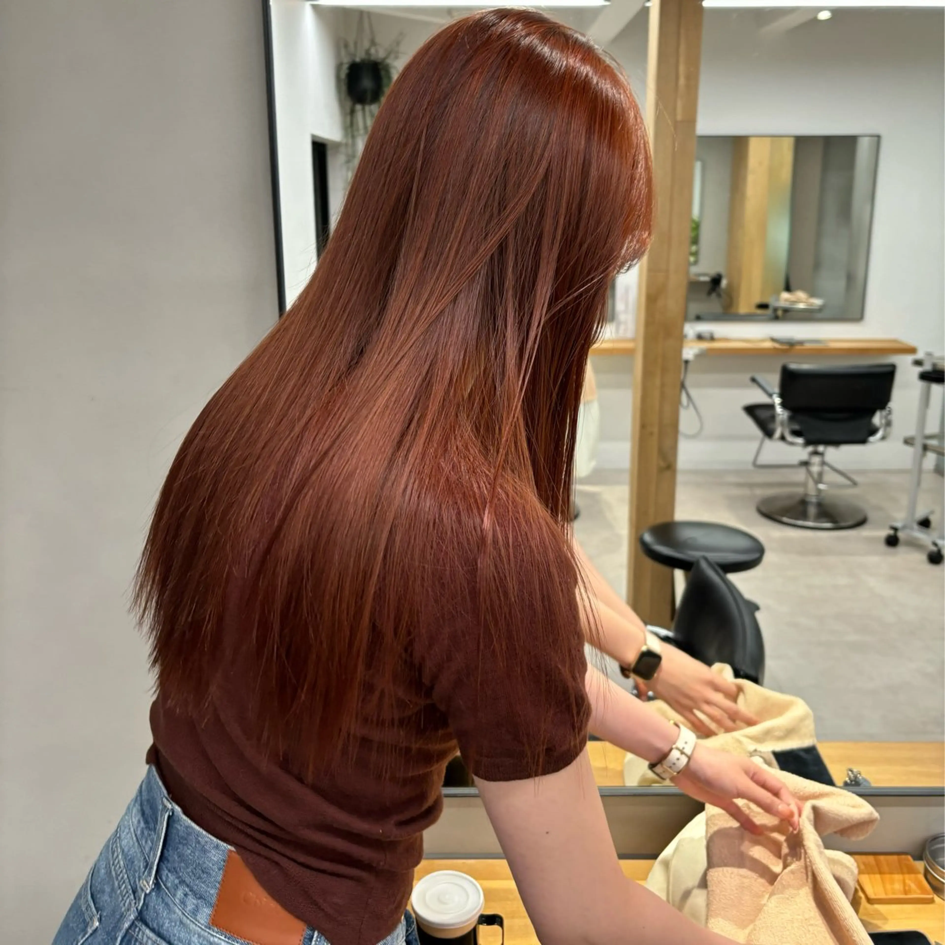 ロング ヘアカラー トリートメント 盛れる透明感カラー・ momokaのヘアスタイル