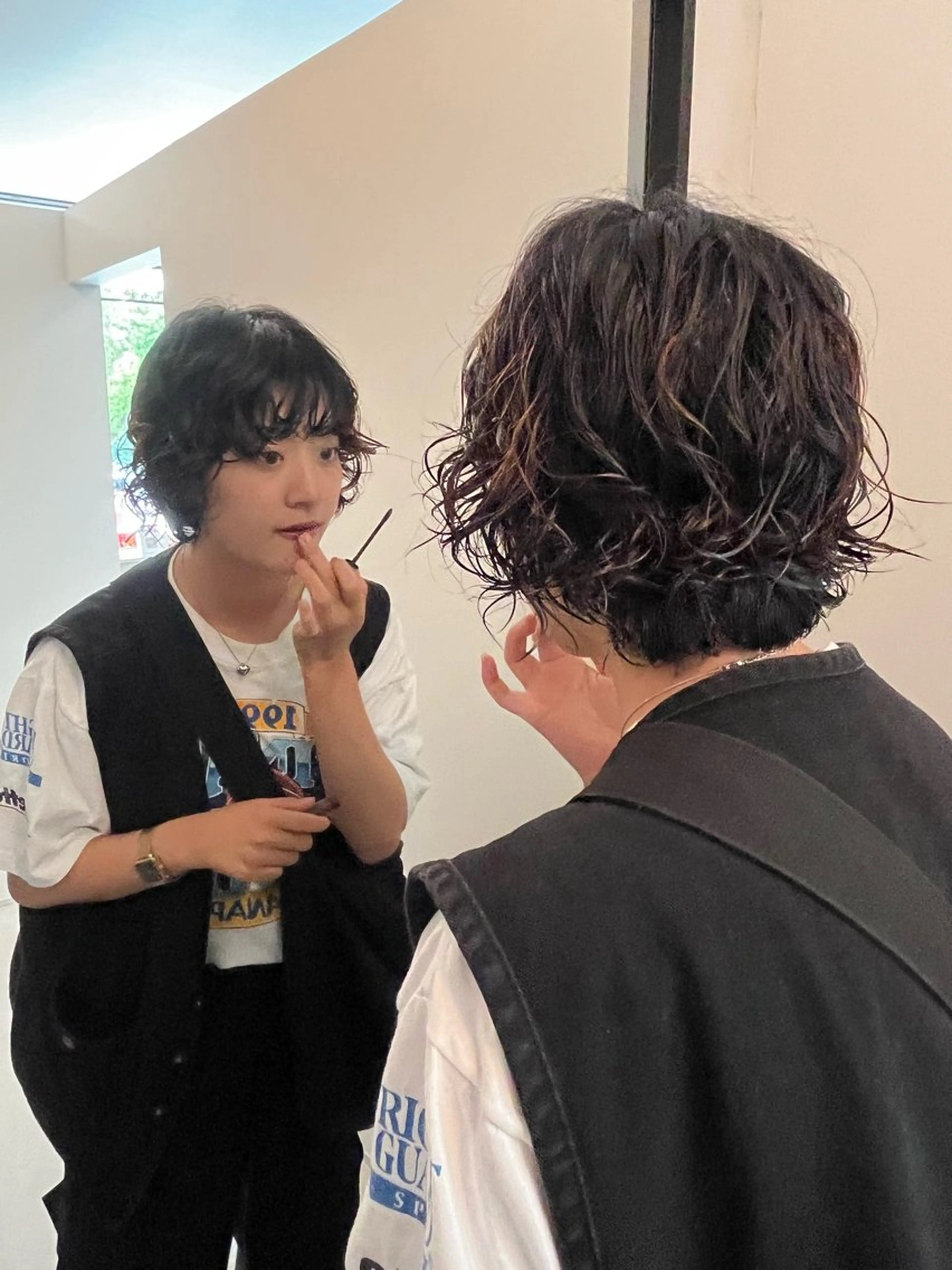 ショート パーマ 彩葉/ブリーチ/ カットモデル栄・伏見のヘアスタイル