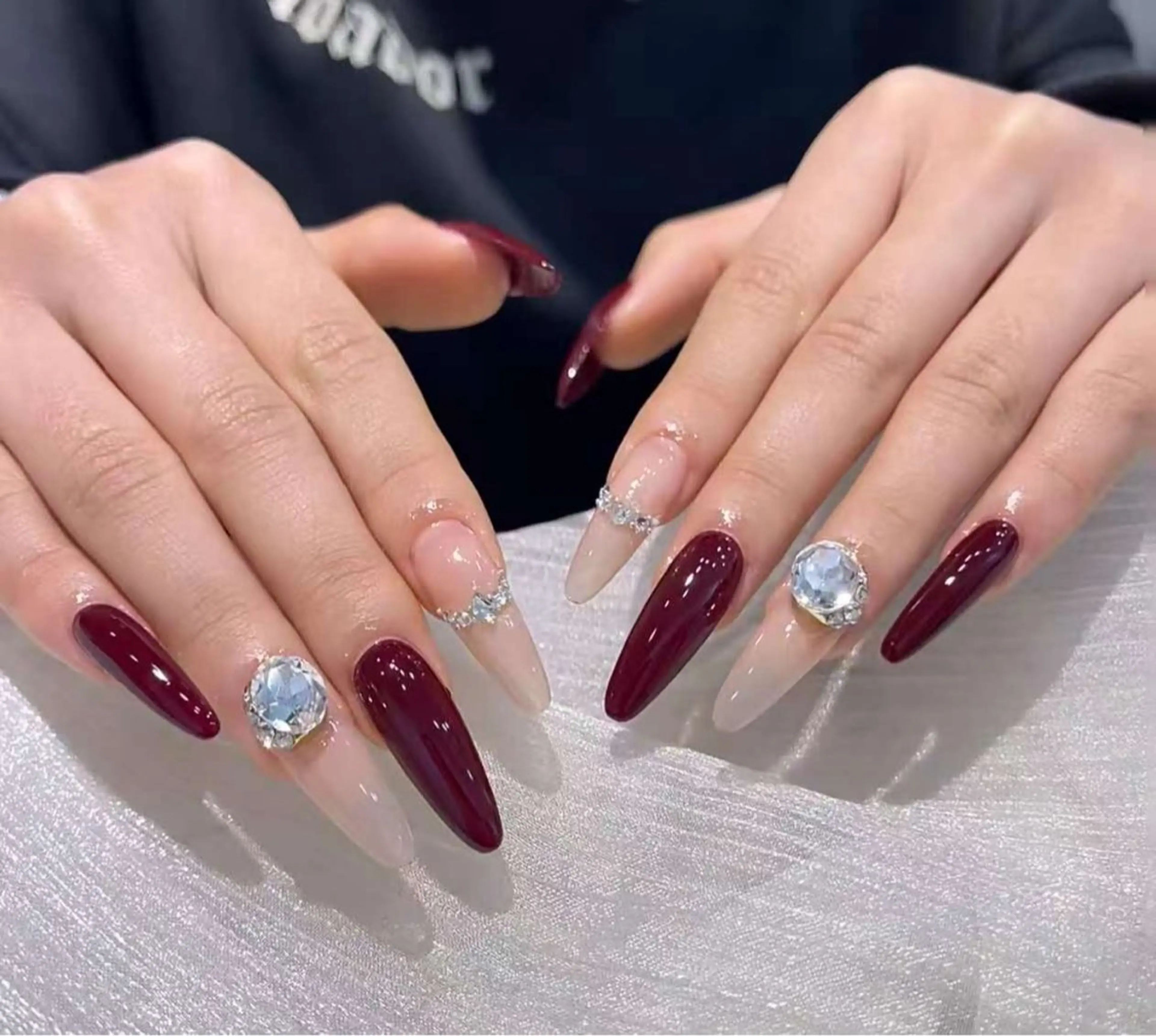 ネイル チークネイル 長さ出し フレンチネイル ガーリー 韓国ネイル sun nail池袋 モデル募集のネイルデザイン