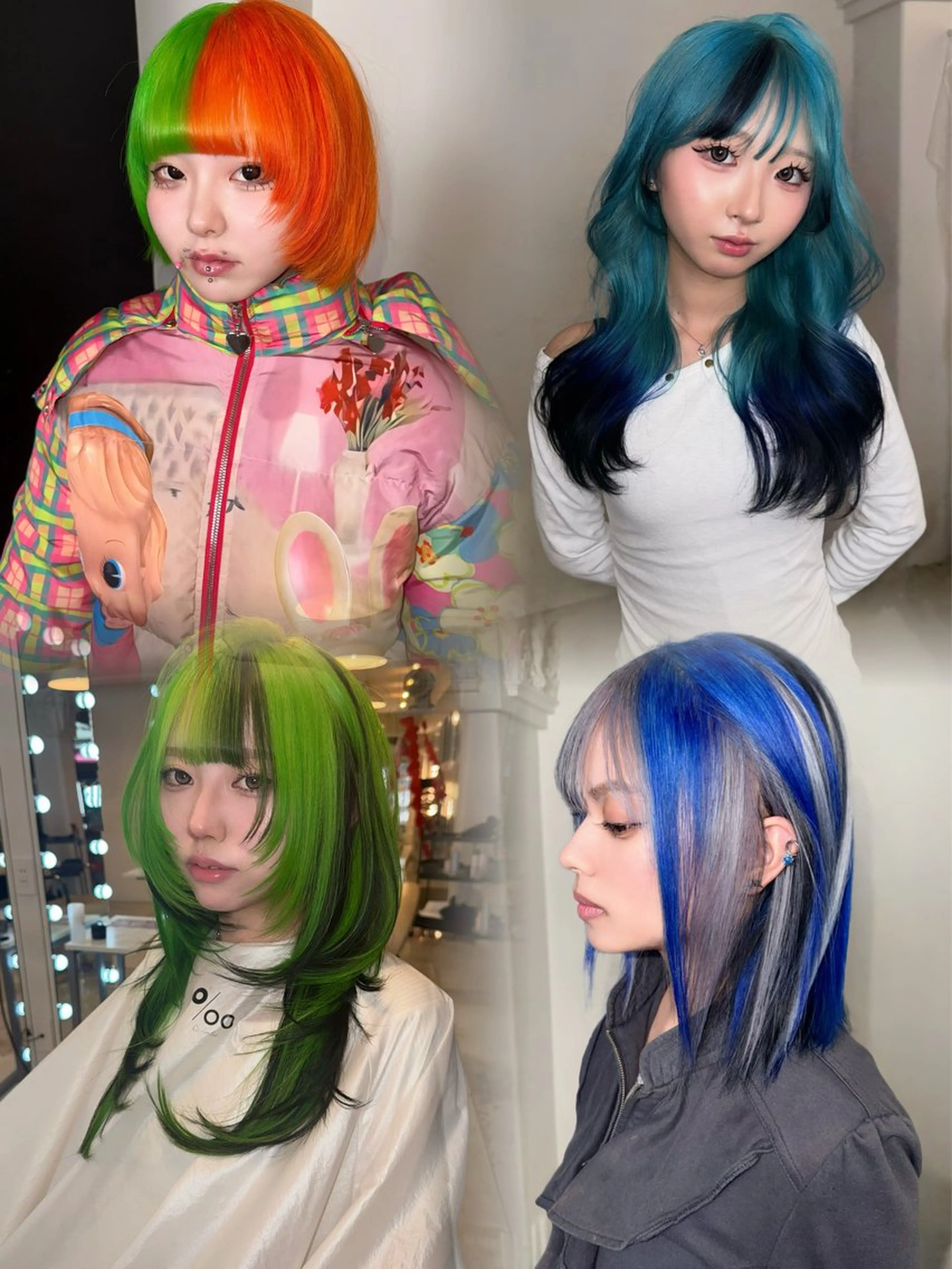 ロング カラー デザインカラー カット ヘアカラー トリートメント ヘッドスパ ヘアセット HARUNA/原宿/ デザイン/カットのヘアスタイル