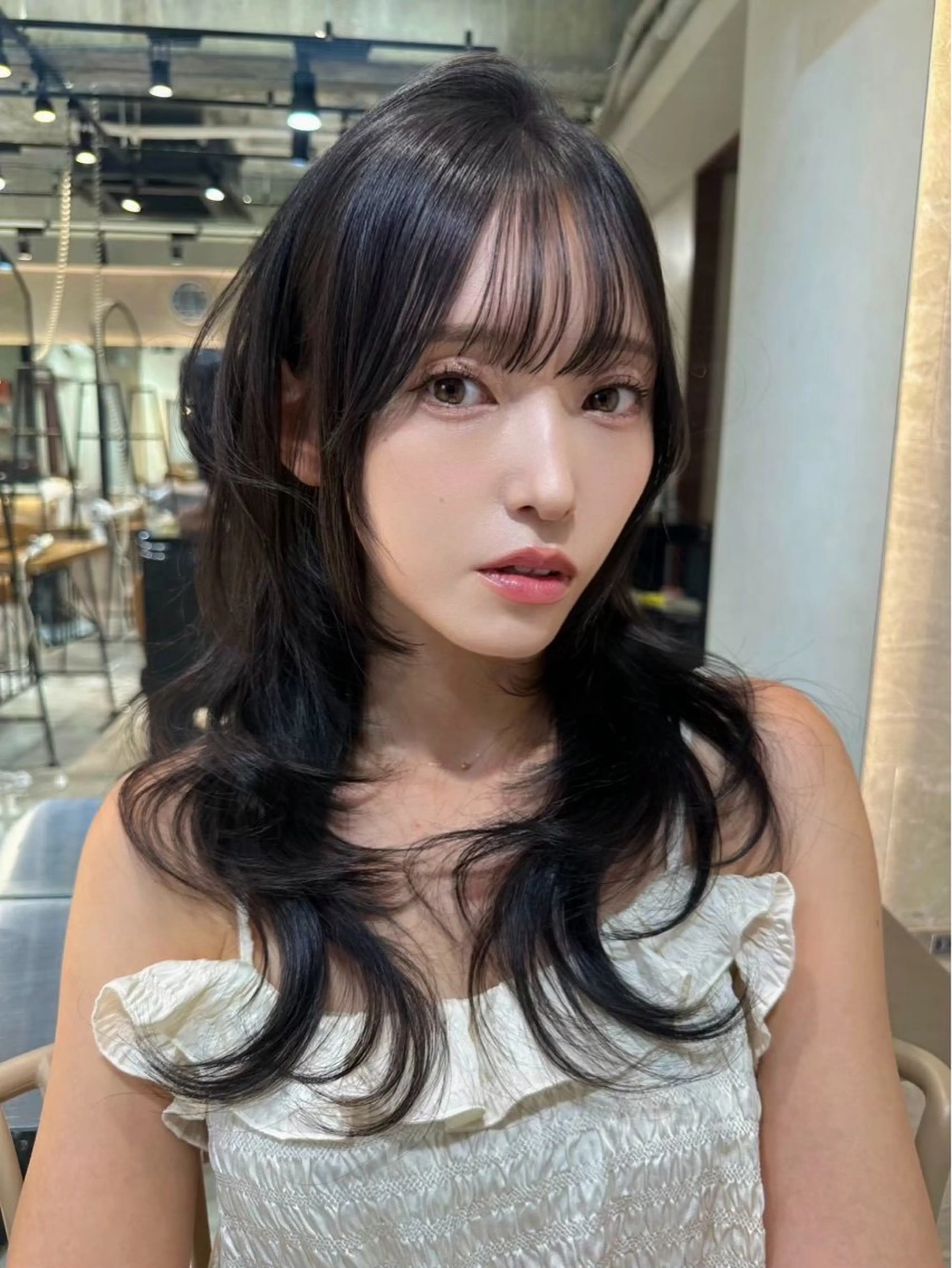 ロング 🎀池袋🎀透明感 🩵カラー🫧ななみのヘアスタイル