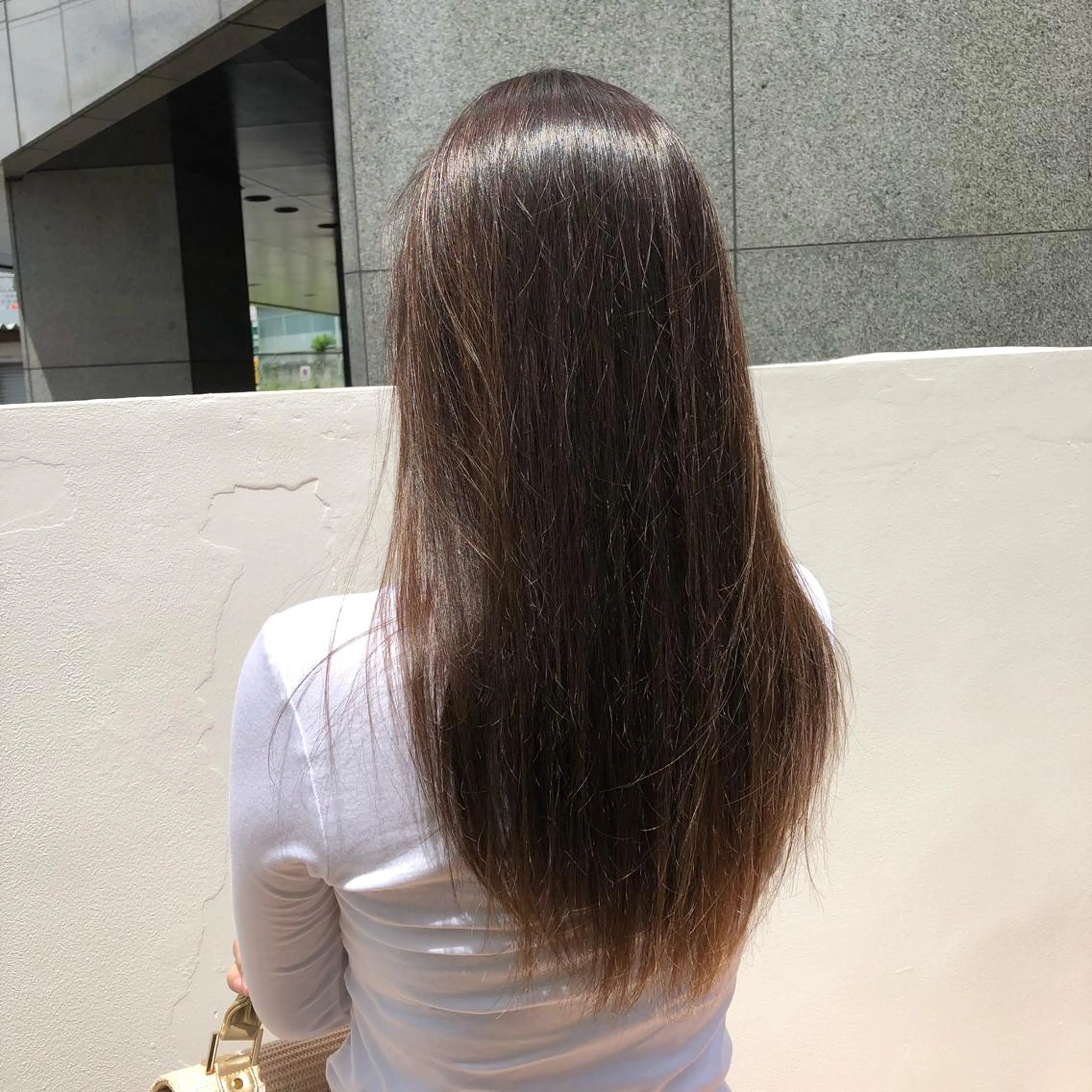 ロング カラー グレージュ イルミナカラー 三尾 麻美のマツエク・マツパデザイン