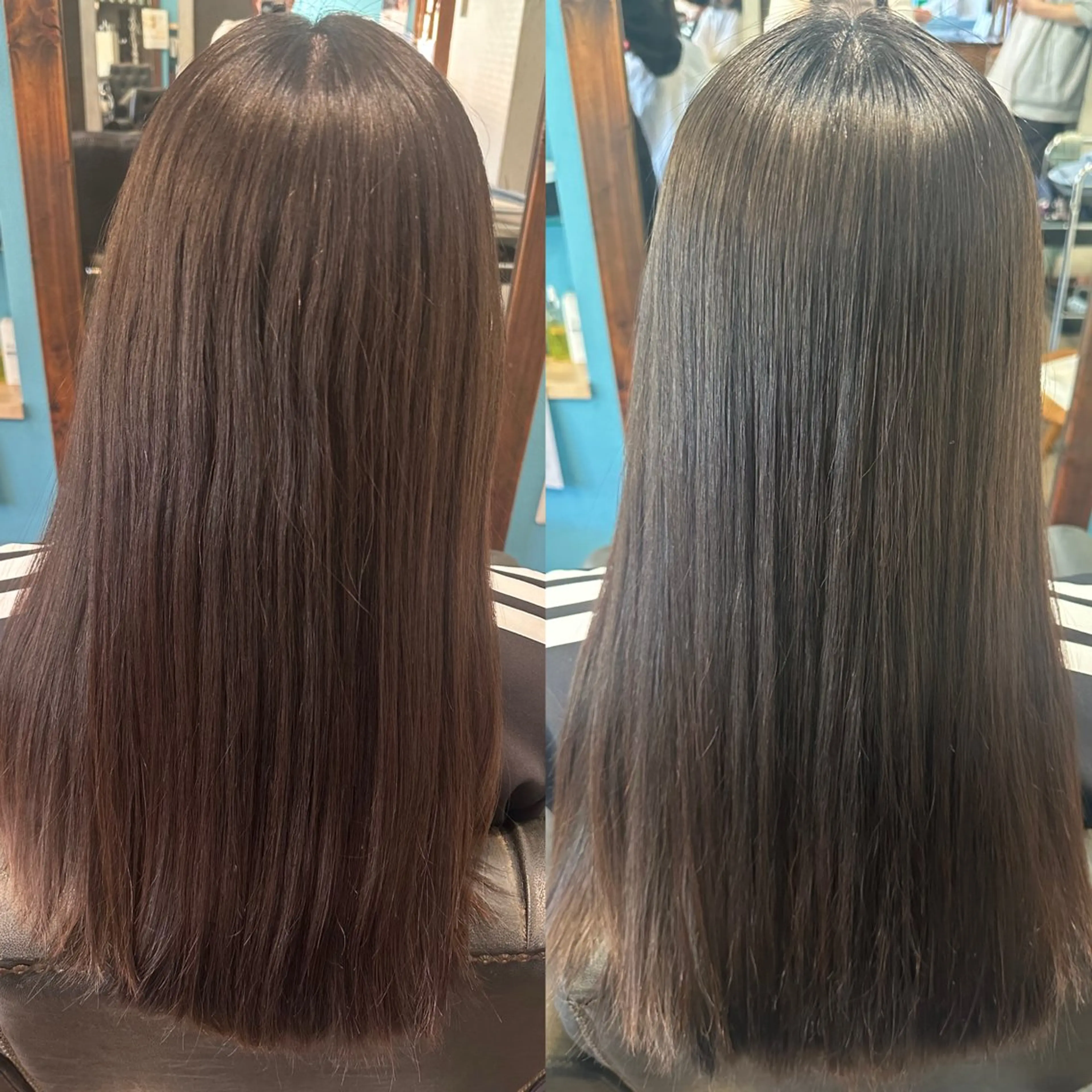 ロング 縮毛矯正 縮毛矯正 安達 望のヘアスタイル