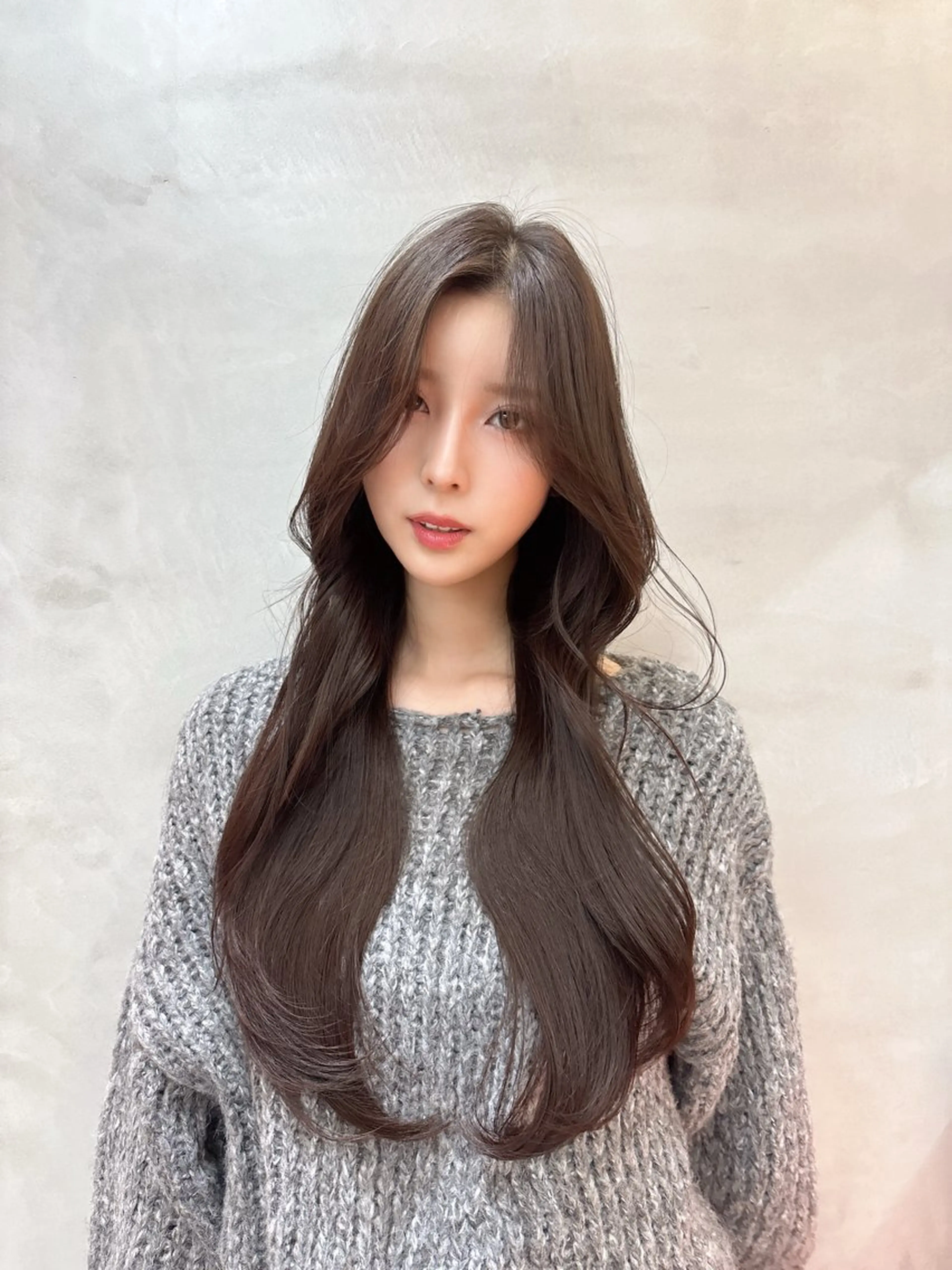 ロング カット ヘアカラー トリートメント ♥韓国レイヤー/透明 感カラー/目黒慎太郎のヘアスタイル