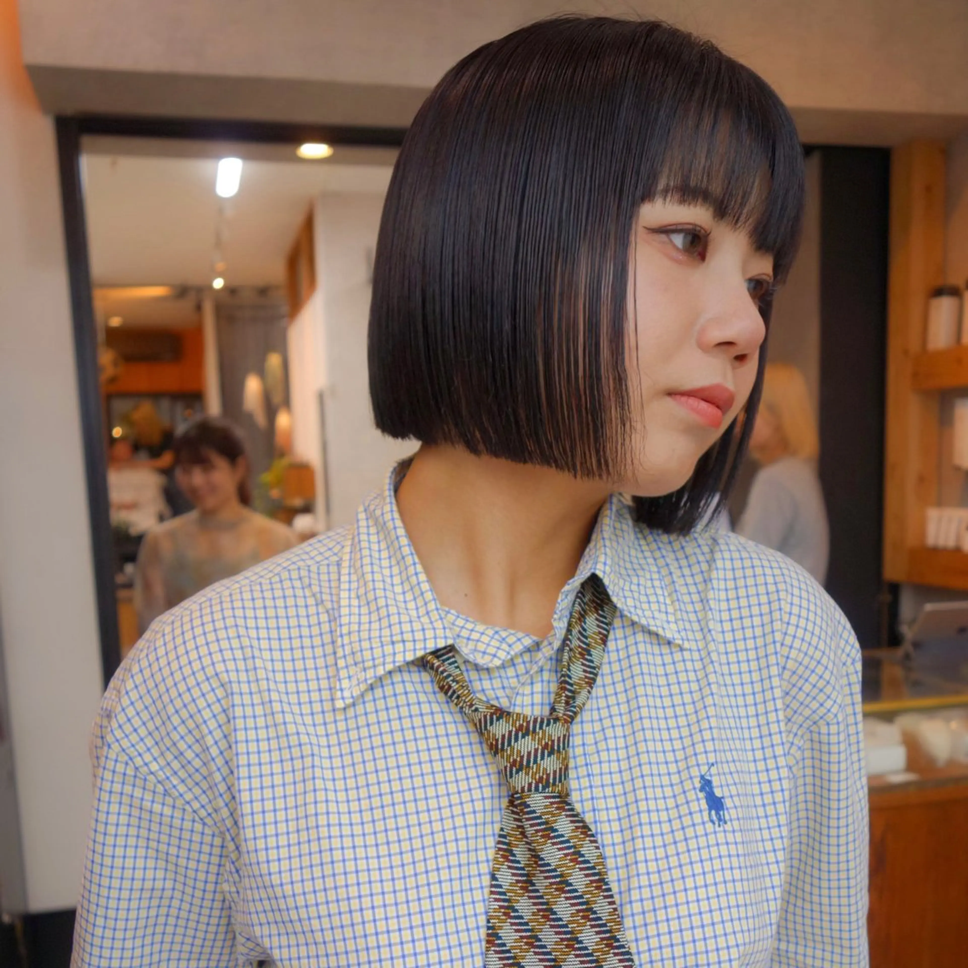 ショート カラー ダウンパーマ 【sity.ザイク】のヘアスタイル