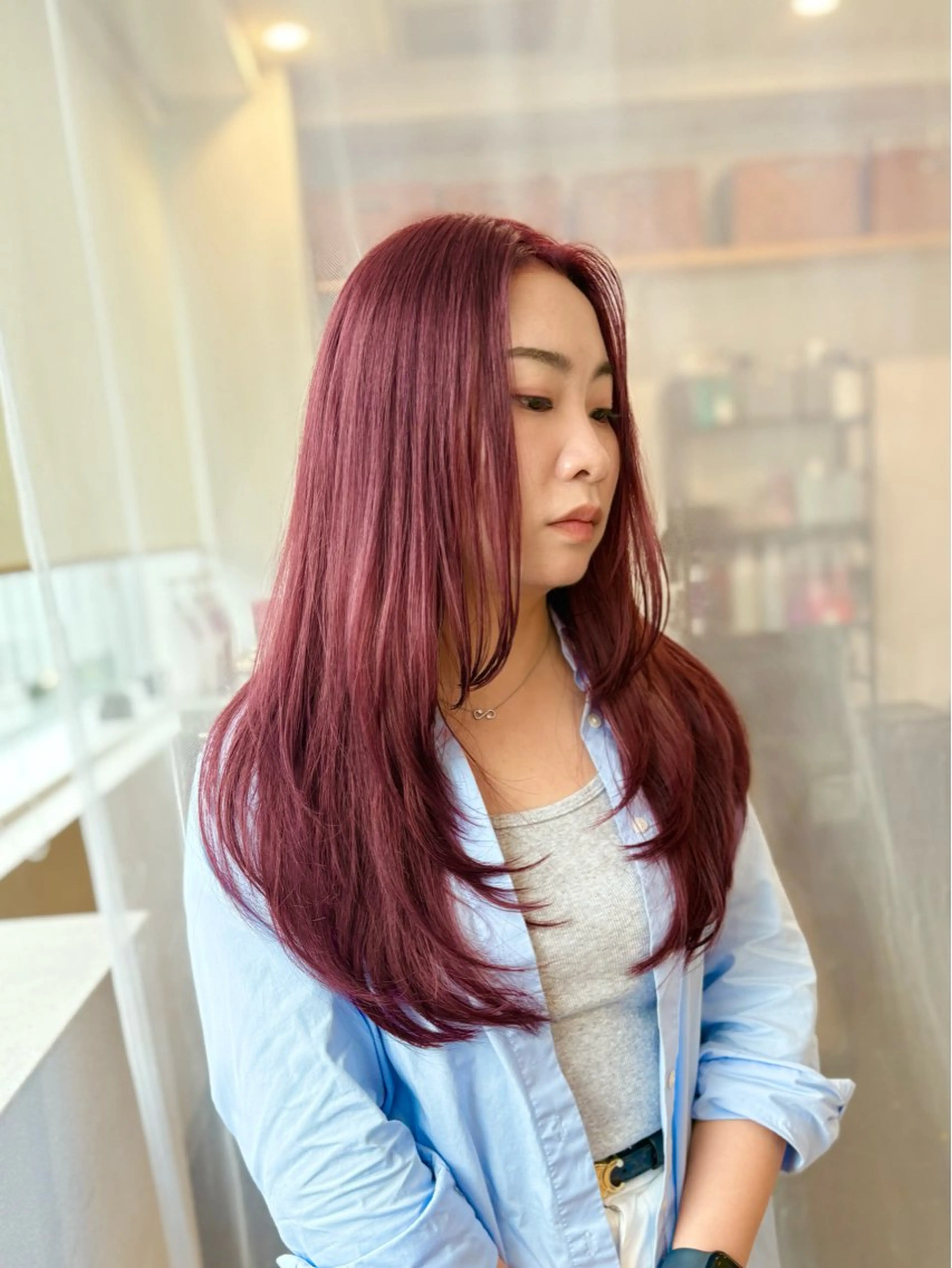 ロング カラー カット ヘアカラー トリートメント GaKu/ハイトーン /ブリーチ/レイヤーのヘアスタイル