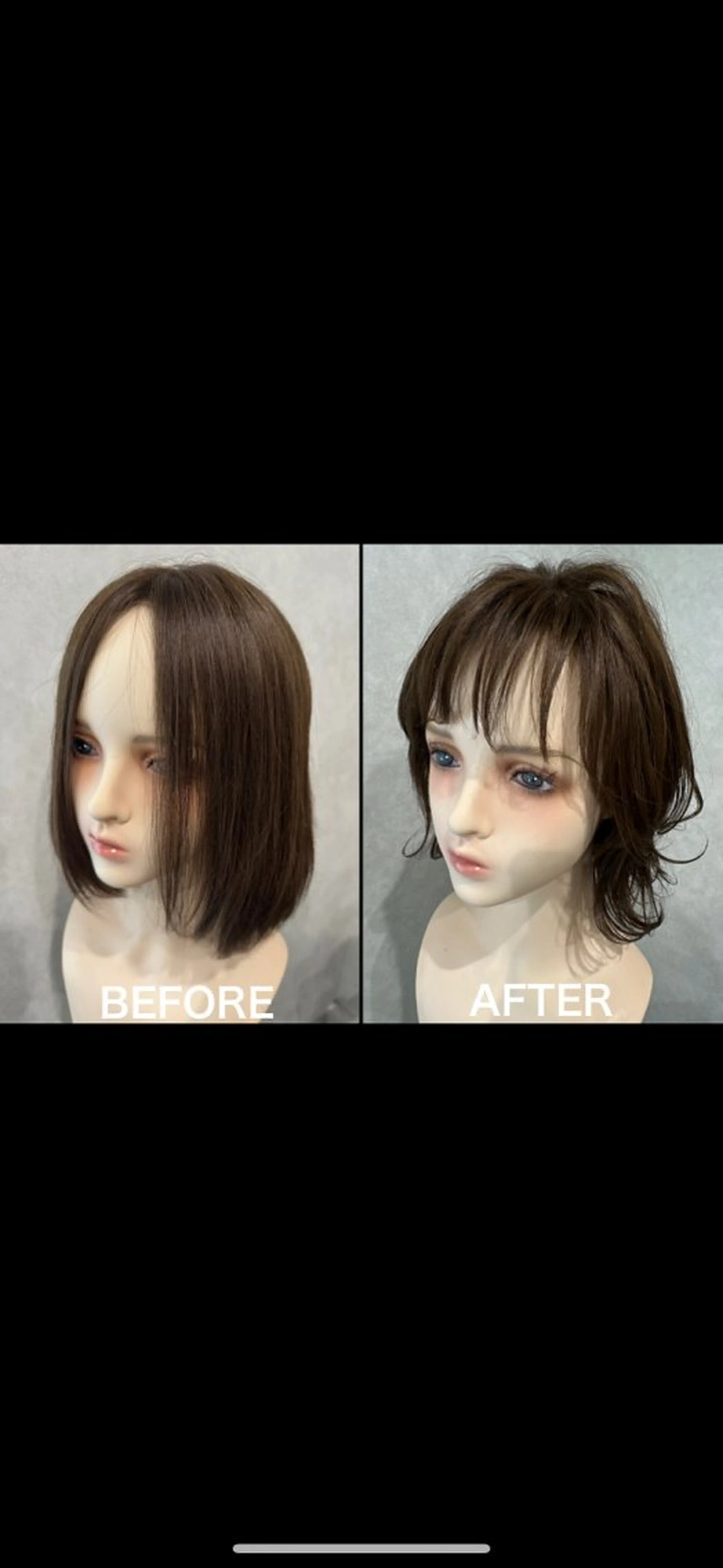 オールウィッグ似合わせカットの写真