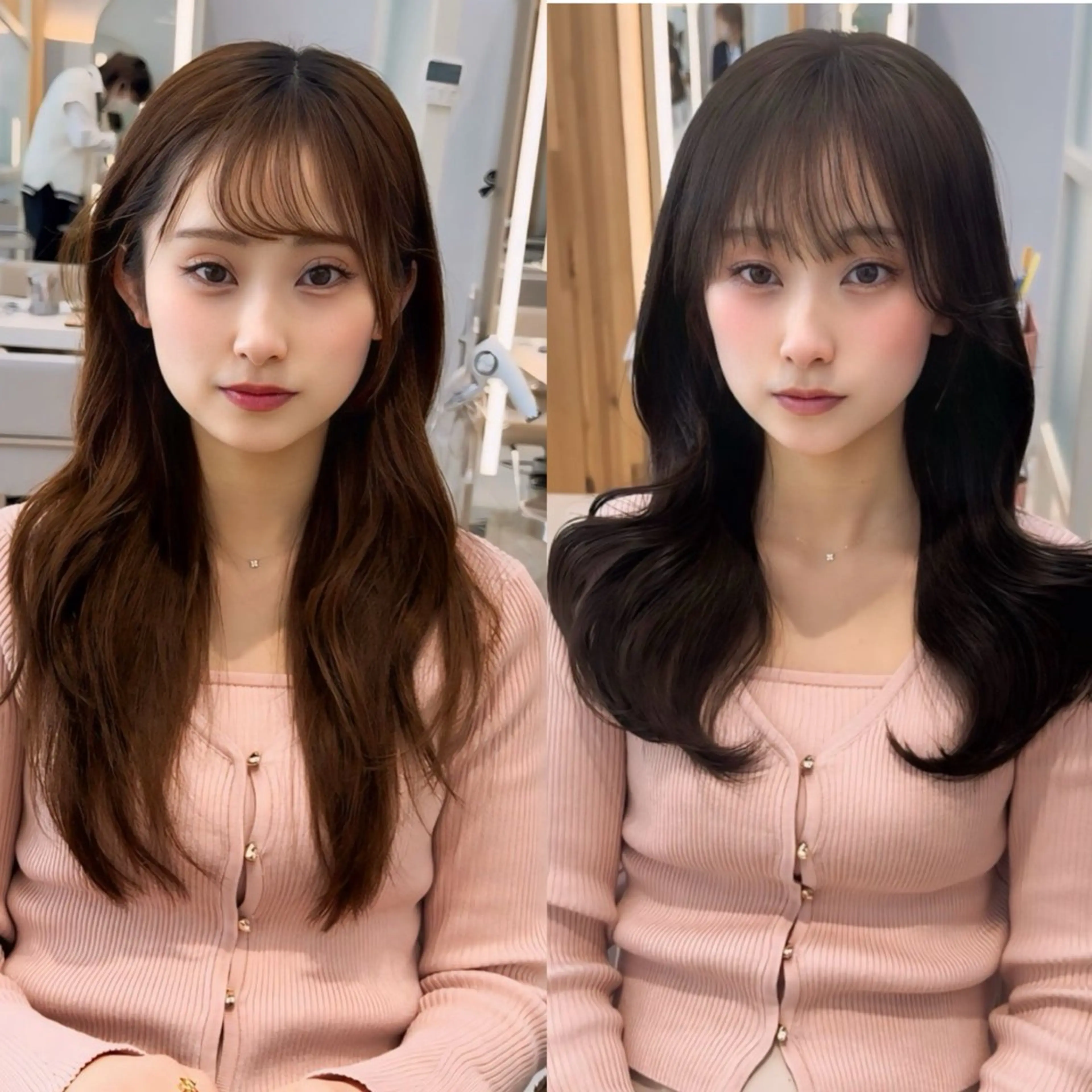 セミロング カラー カット ヘアカラー トリートメント 顔周り特化/韓国ヘア /レイヤー/吉野幸大のヘアスタイル