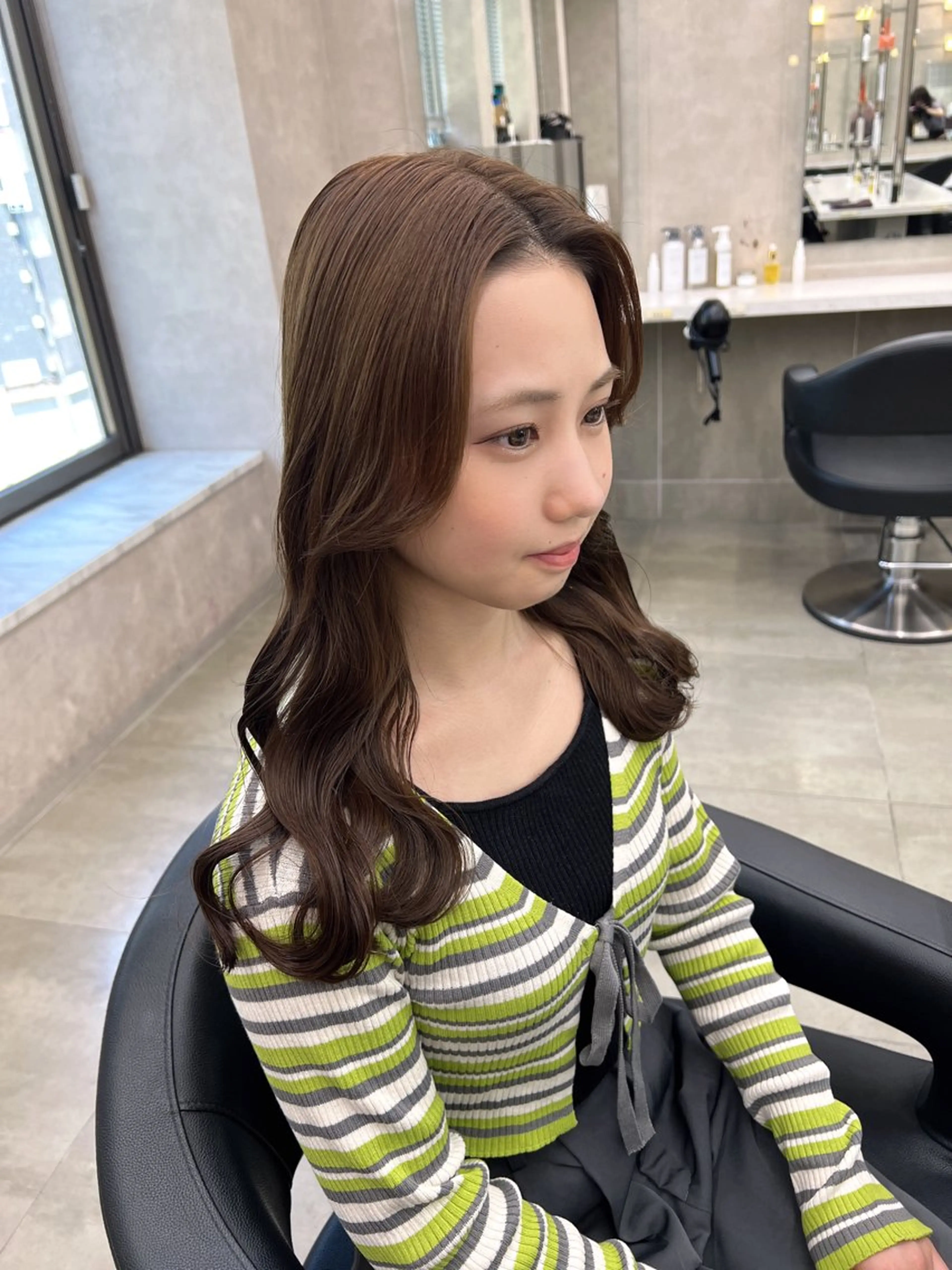 セミロング 💖札幌カラー 指名No.1💖玲奈のヘアスタイル