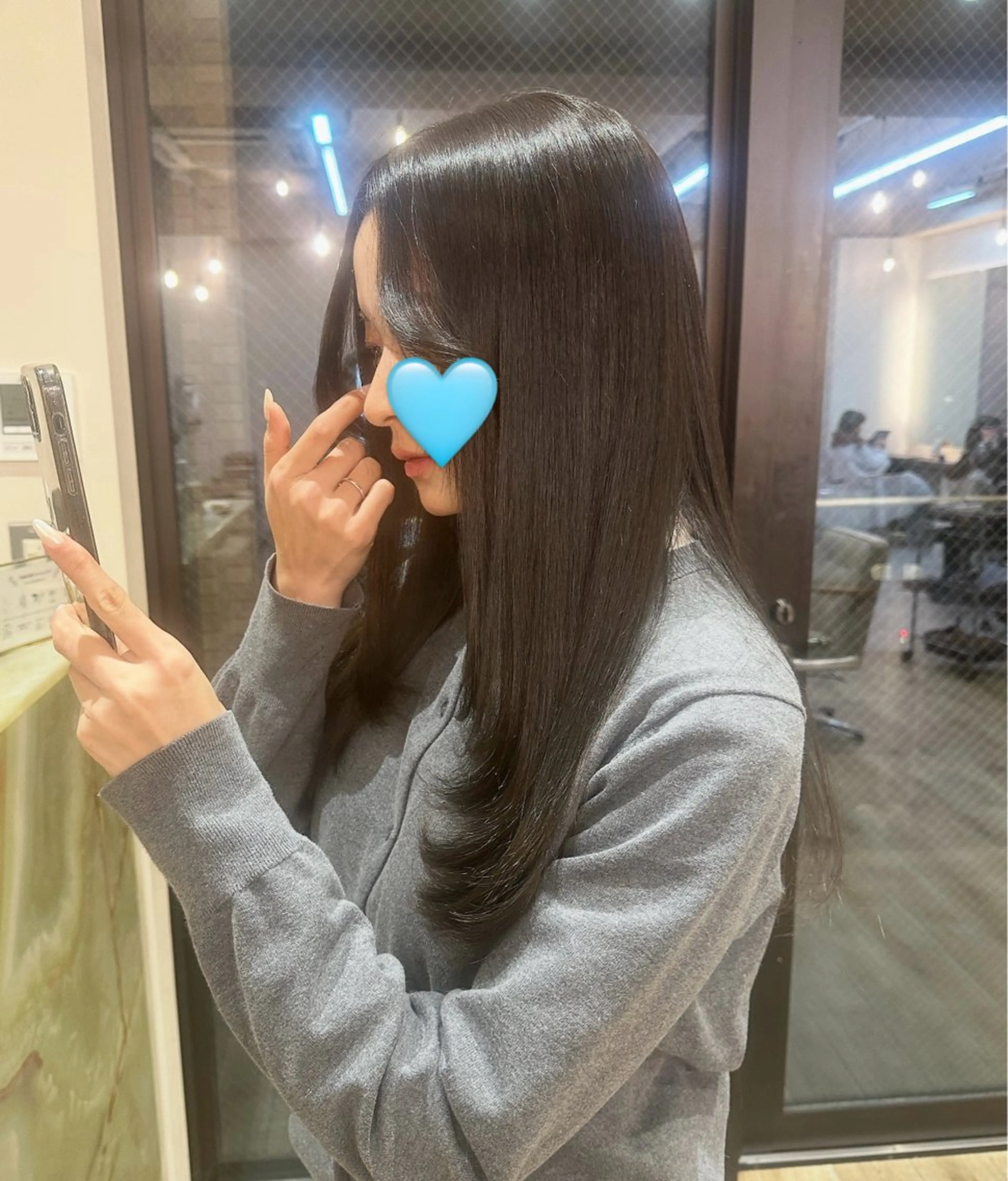 ロング 縮毛矯正 カットカラー ¥ 3000★YAEKAのヘアスタイル