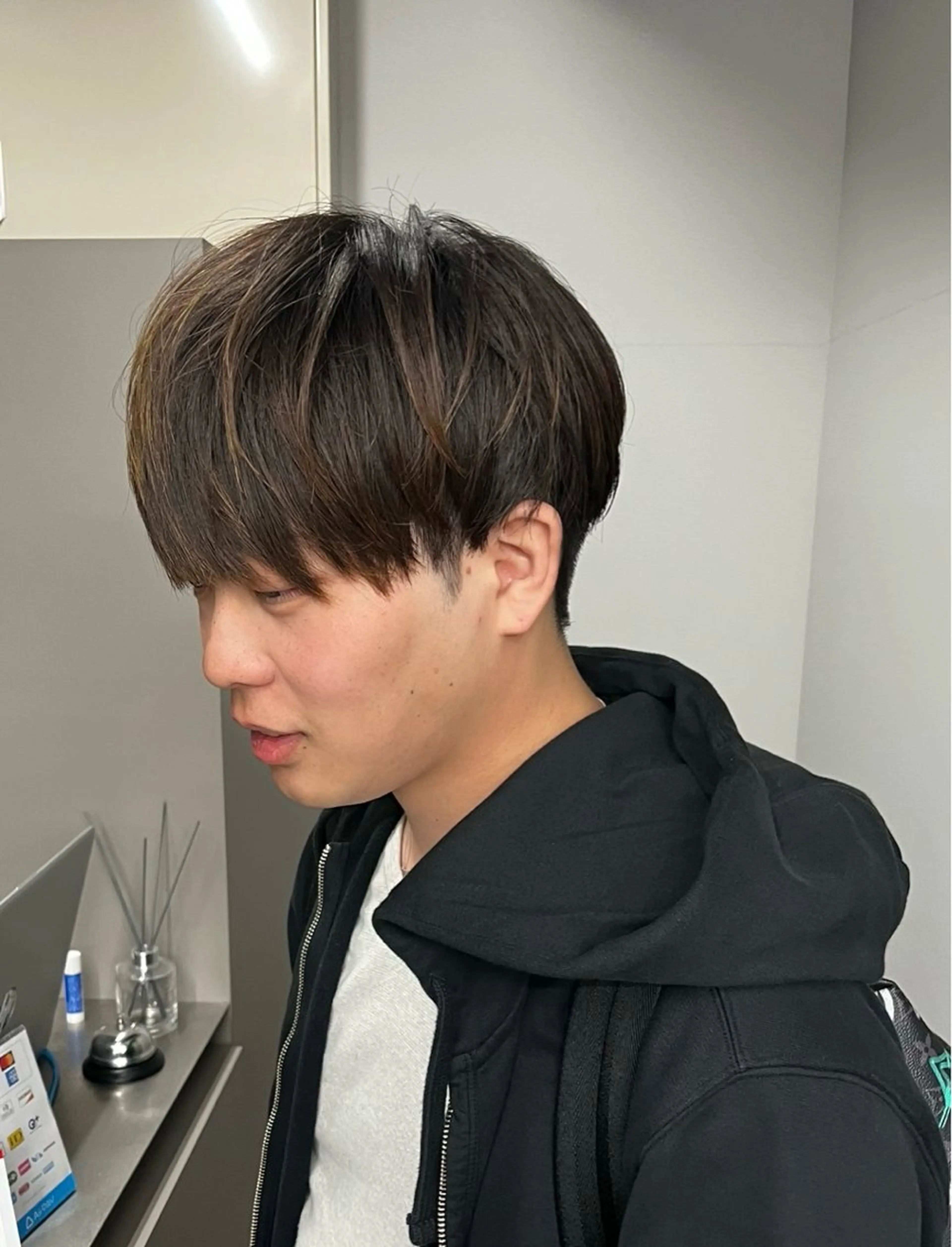 メンズ マッシュ カット ニュアンスパーマ/ ウルフ/ときなのヘアスタイル