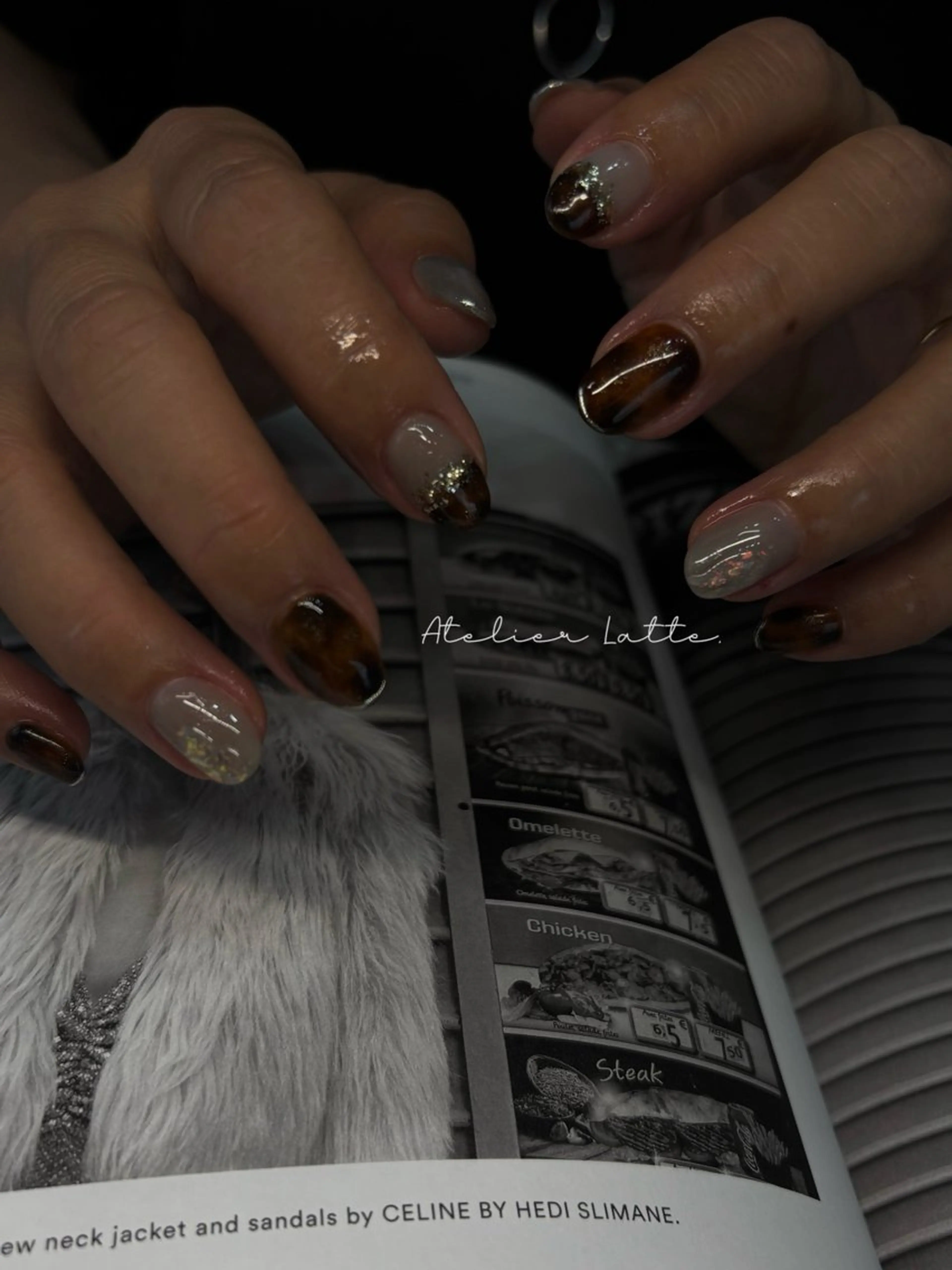 ネイル ニュアンスネイル シンプルネイル Atelier Latteのネイルデザイン