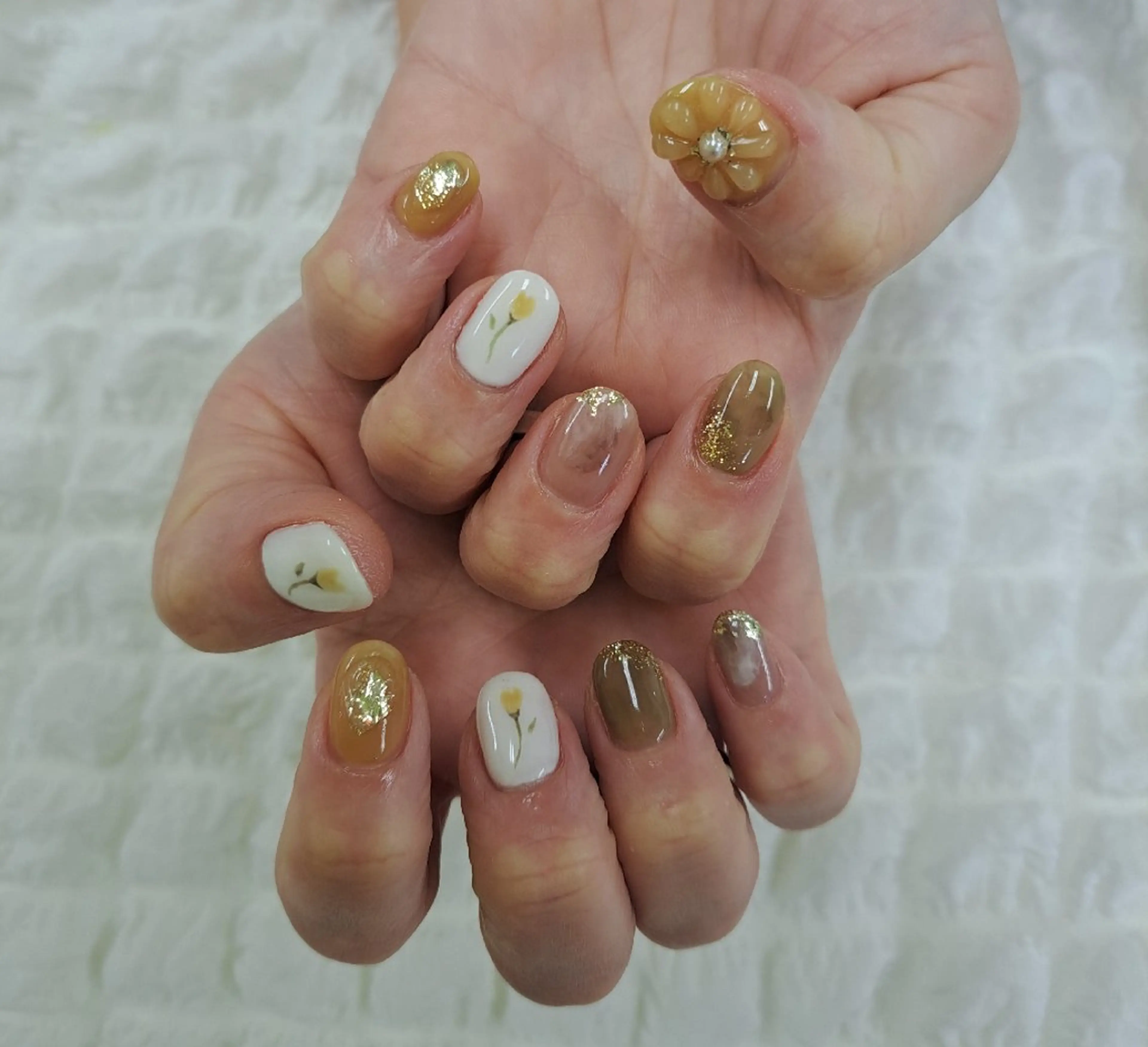 ネイル チークネイル フレンチネイル ジェルネイル ガーリー ハート 河野ちえ (雑誌掲載サロン)のネイルデザイン