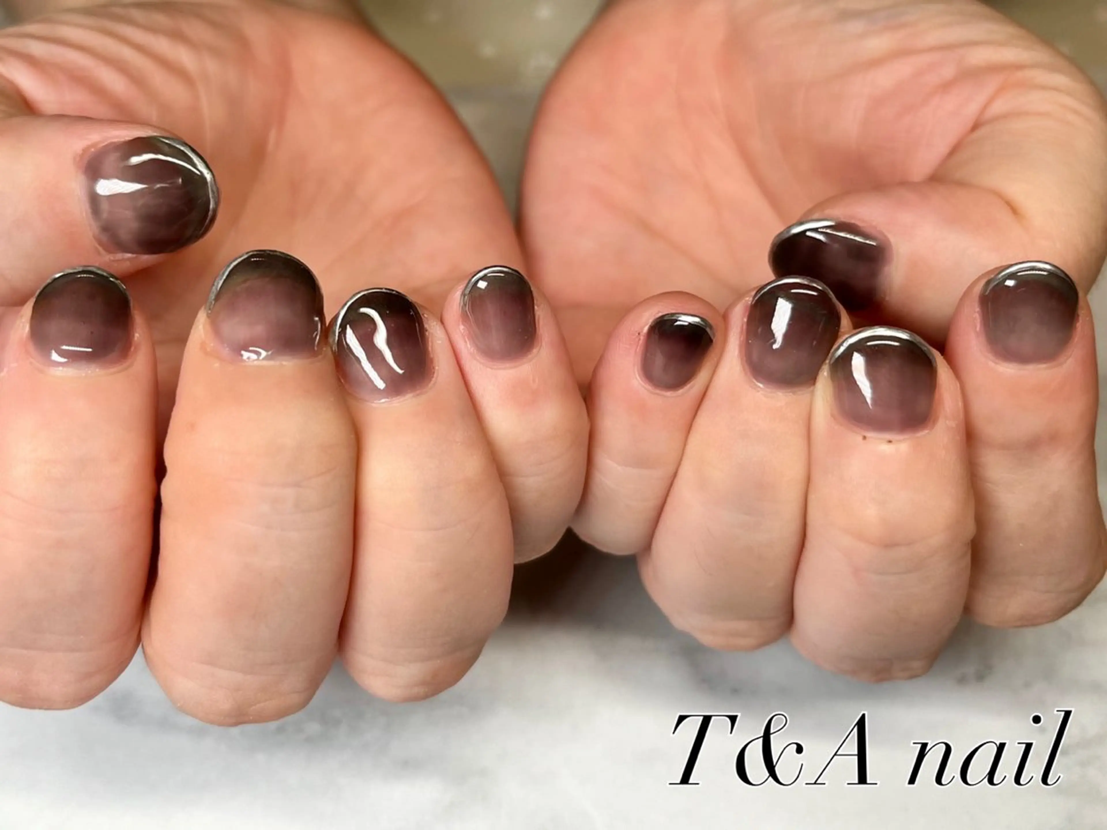 ネイル フレンチネイル ジェルネイル グラデーション スカルプネイル シンプルネイル ハンドネイル T&A nailのネイルデザイン