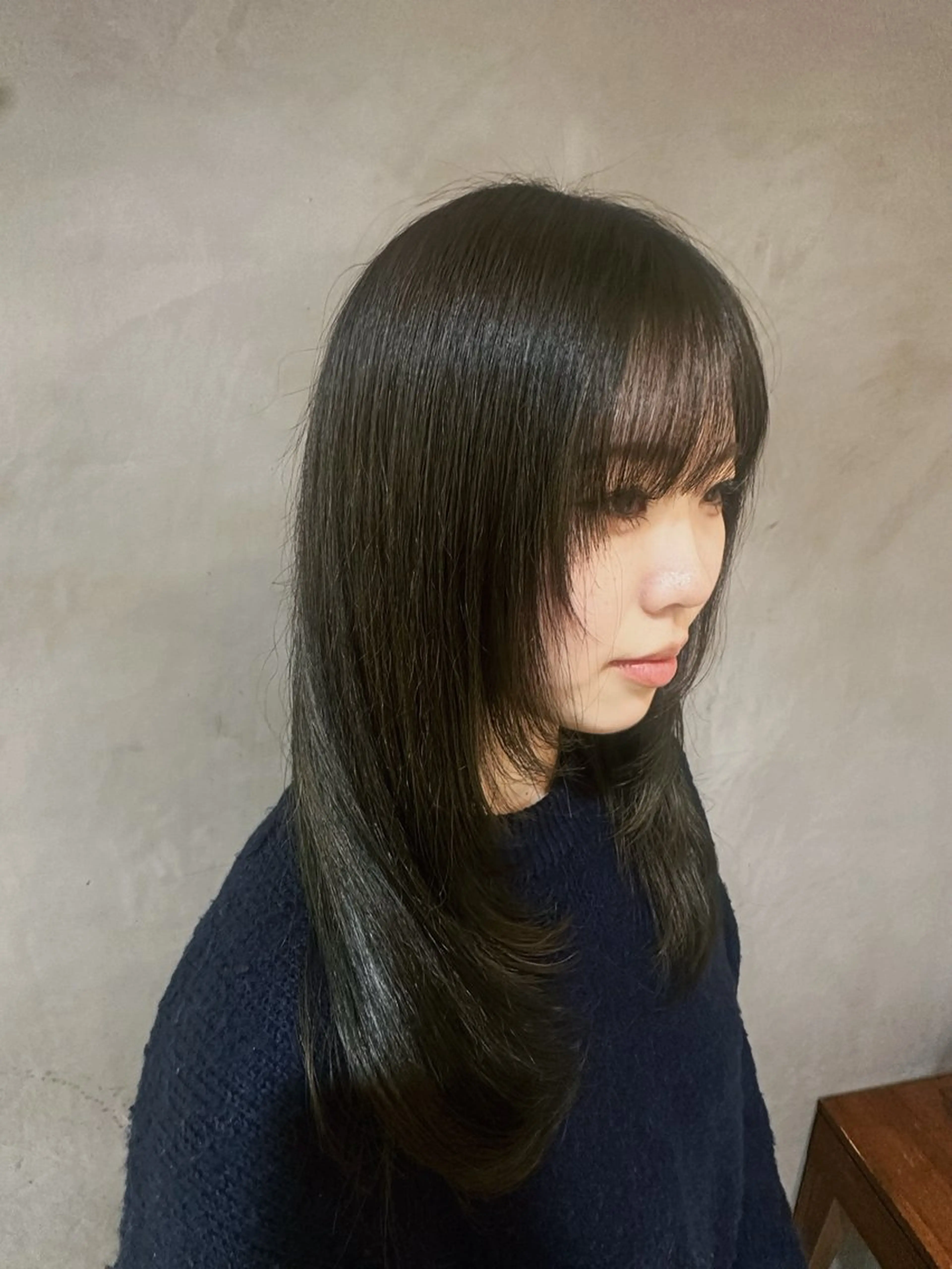 ロング カラー ダブルカラー ハイトーンカラー ボブ 顔周りカット 髪質改善 カット RISE SWELL 江坂momoneのヘアスタイル