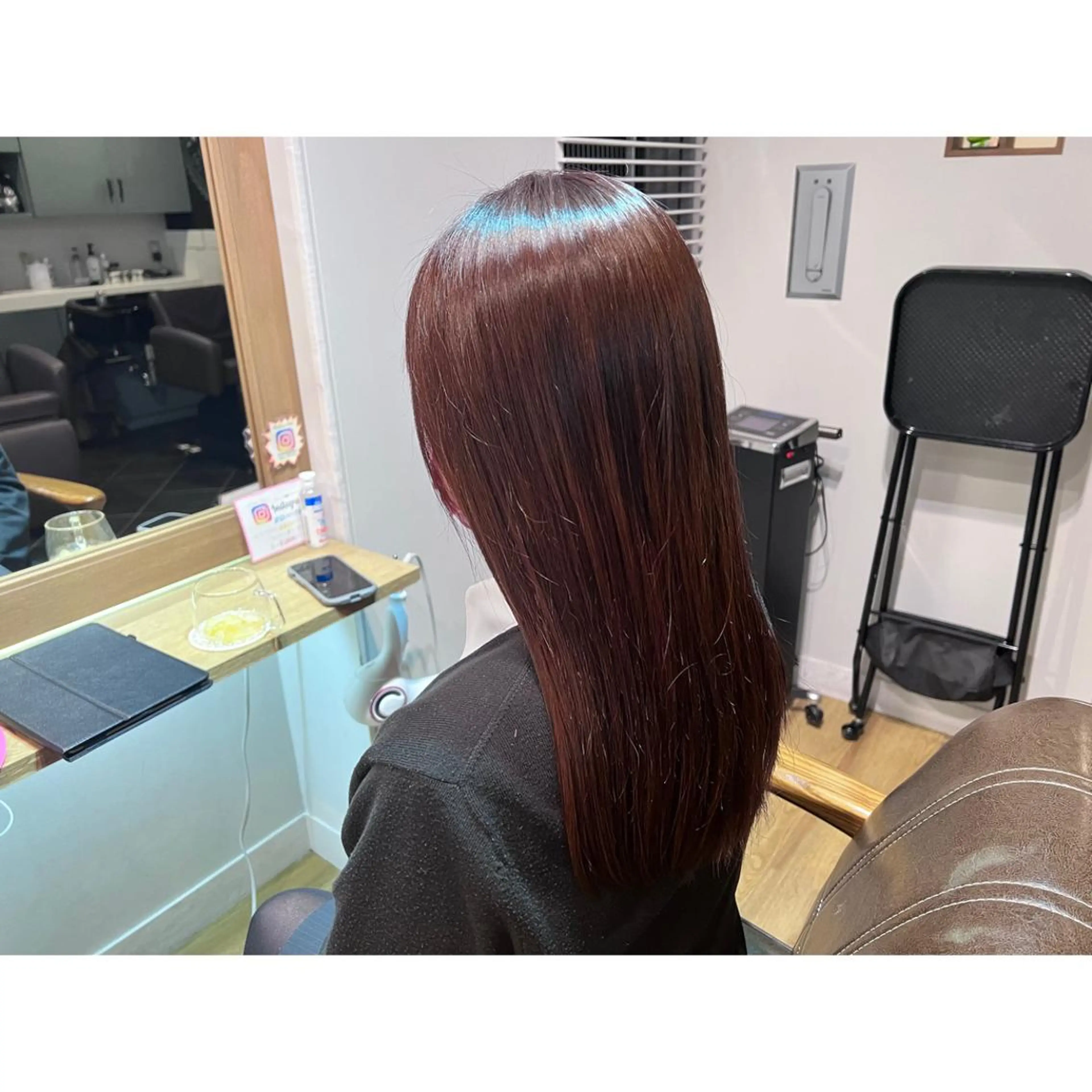 ロング カラー ブラウンカラー ピンクカラー ピンクブラウン ヘアカラー トリートメント ツキダテ ユイのヘアスタイル