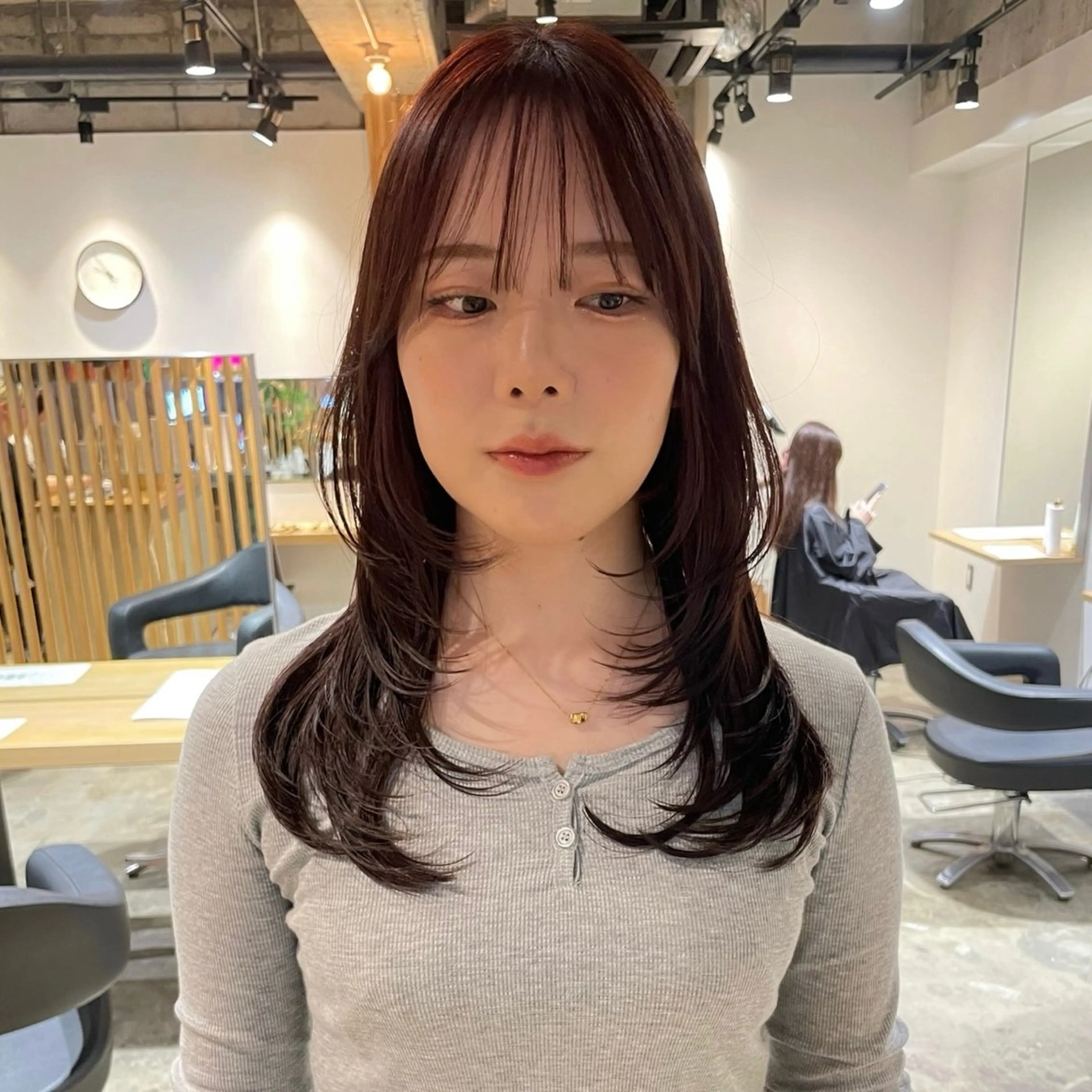 セミロング カット ヘアカラー ANY sayaᯓ★のヘアスタイル