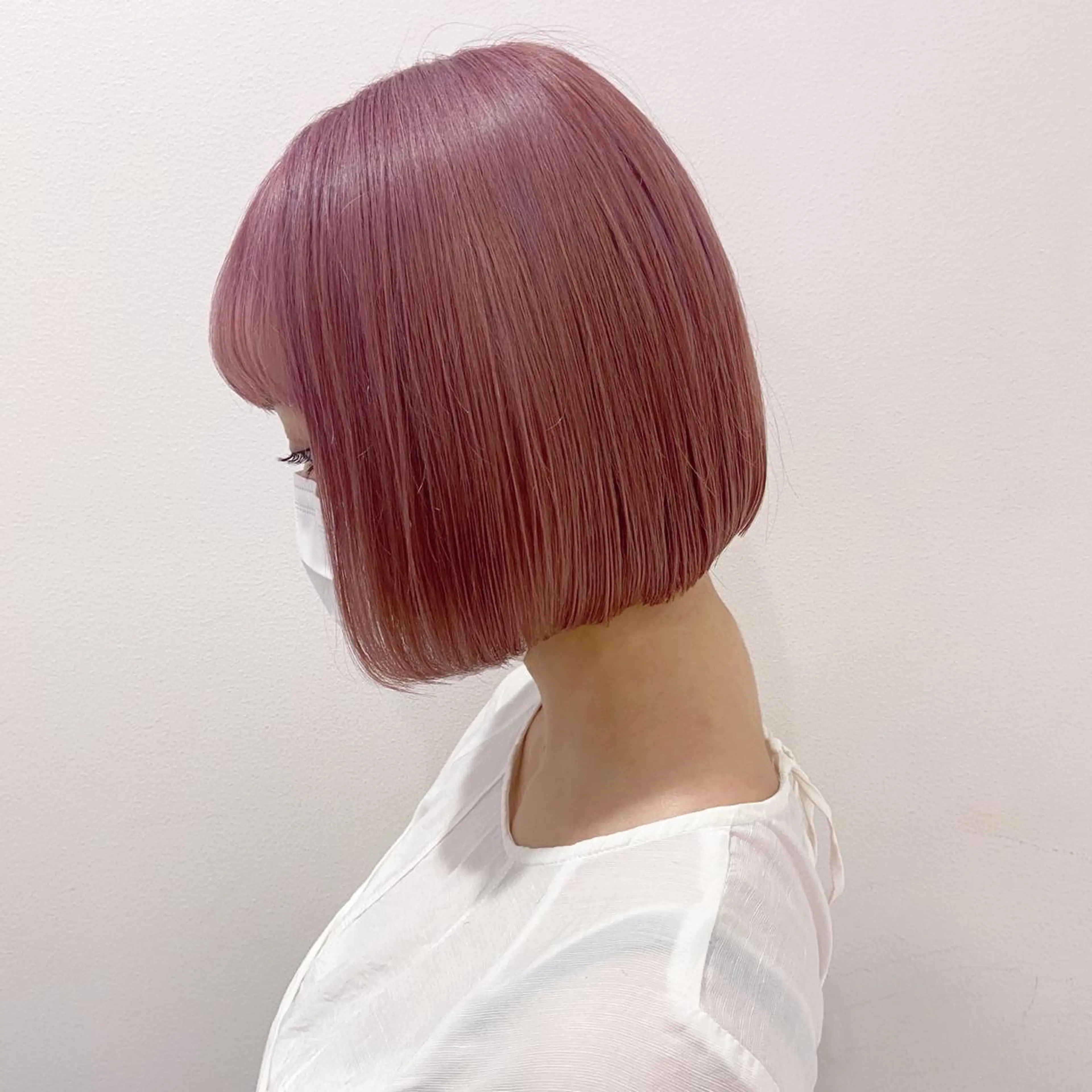 ショート カラー ヘアアレンジ ピンクカラー ボブ 天神レイヤーカット No.1💖マユカのヘアスタイル