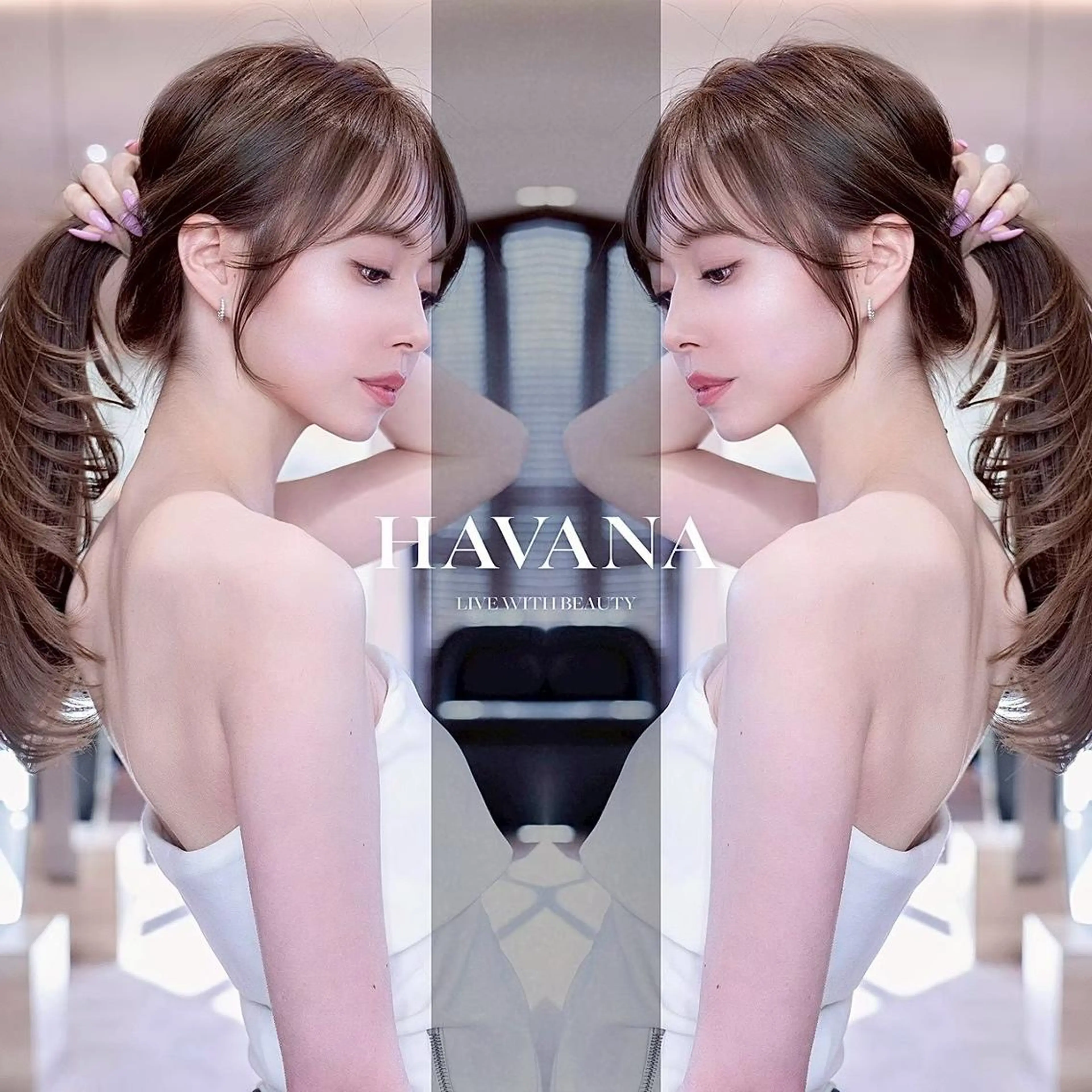 ロング カラー カット ヘアカラー トリートメント HAVANA 渋谷のヘアスタイル