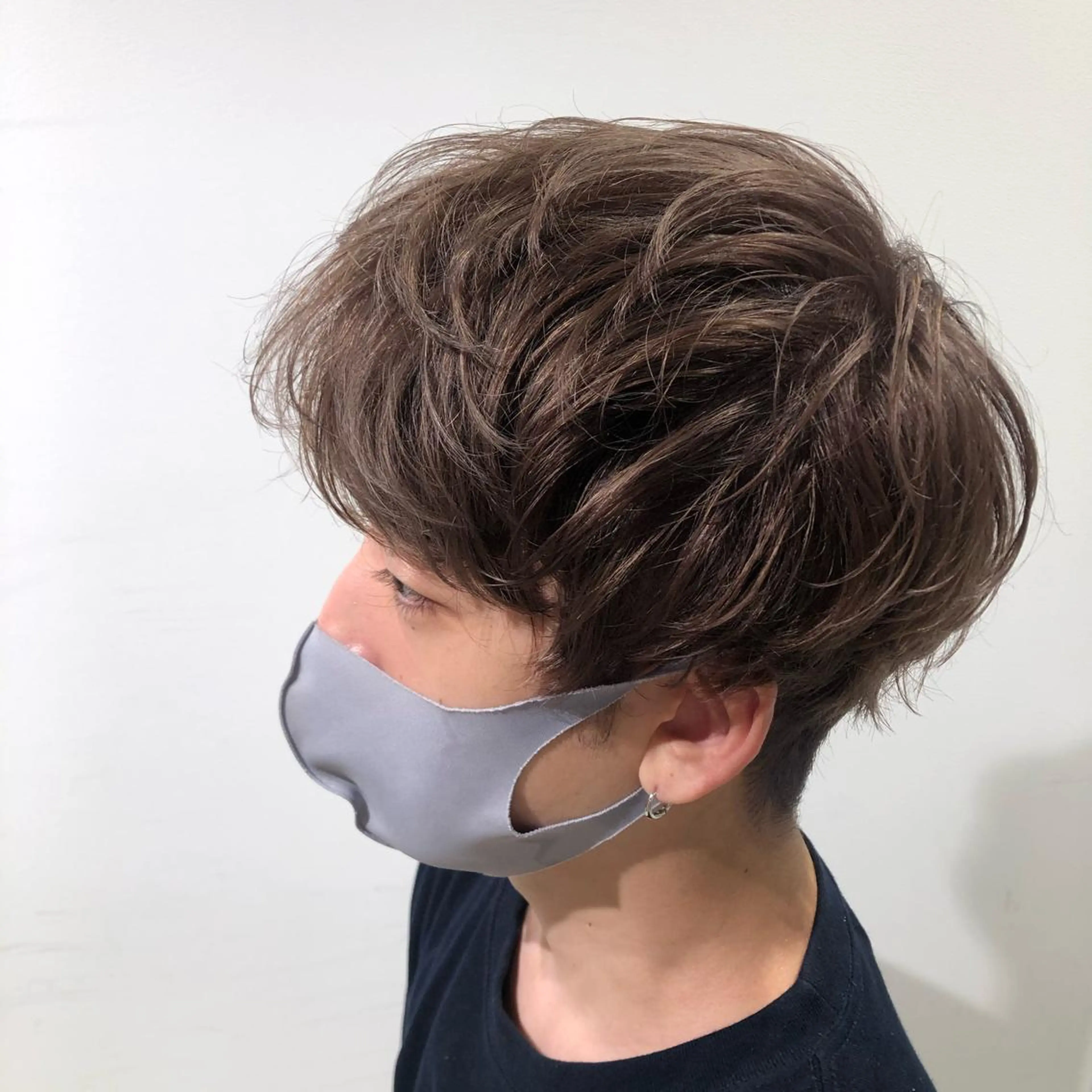 ショート カラー パーマ ヘアアレンジ メンズ パーソナルカラー合わ せたカラー🤍なつみのヘアスタイル