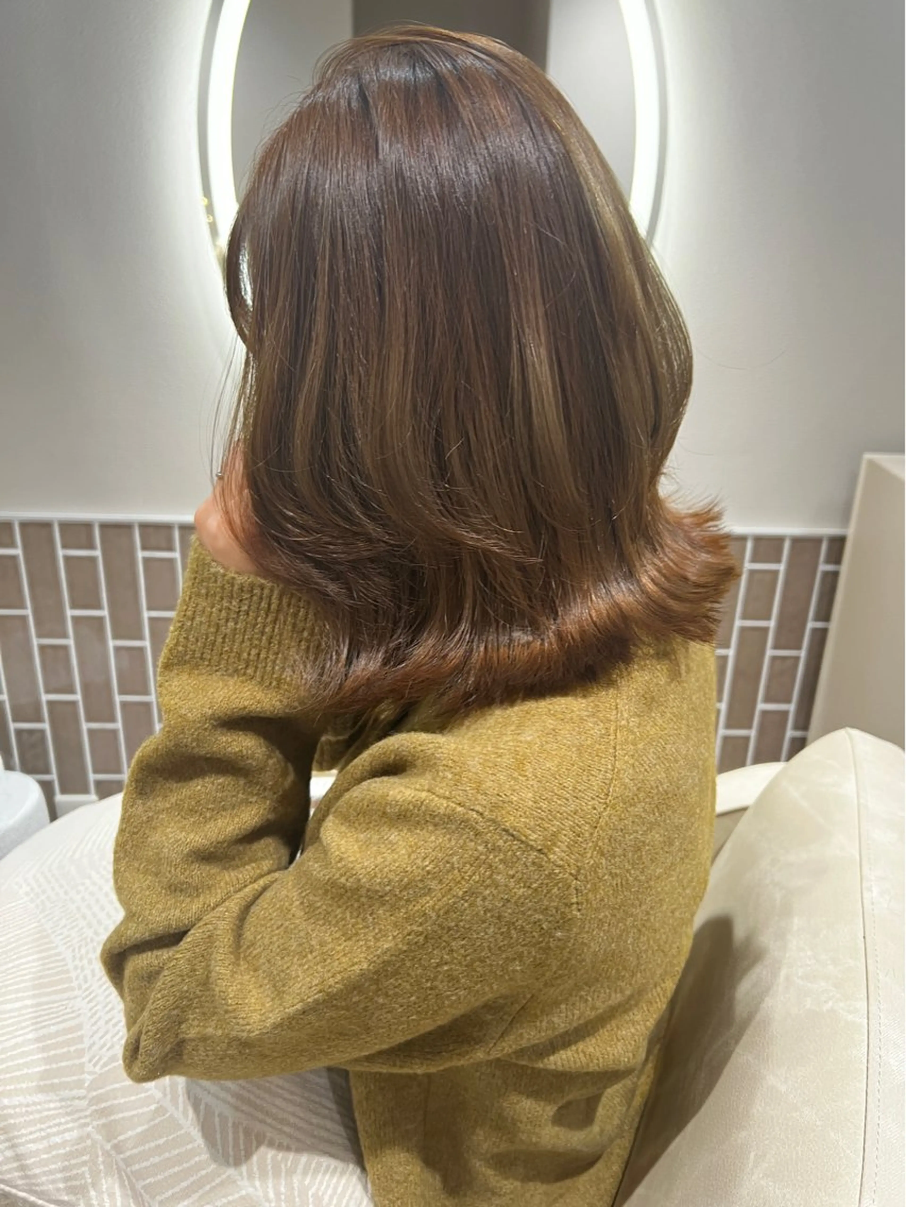 セミロング カラー ヘアカラー トリートメント lane HAIR 千聖🦅🖤のヘアスタイル