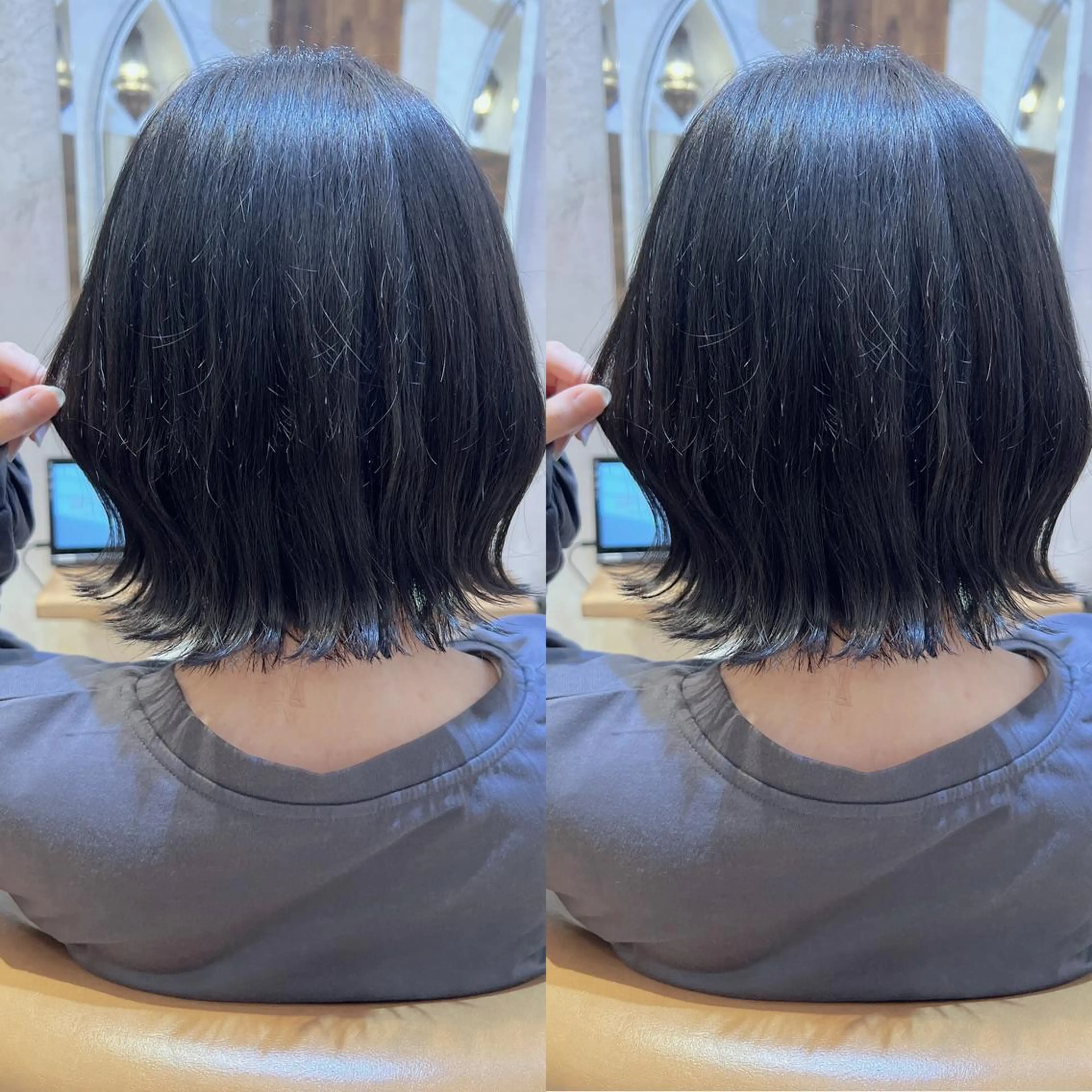 ミディアム カラー MIKU /ボブ/外ハネボブのヘアスタイル