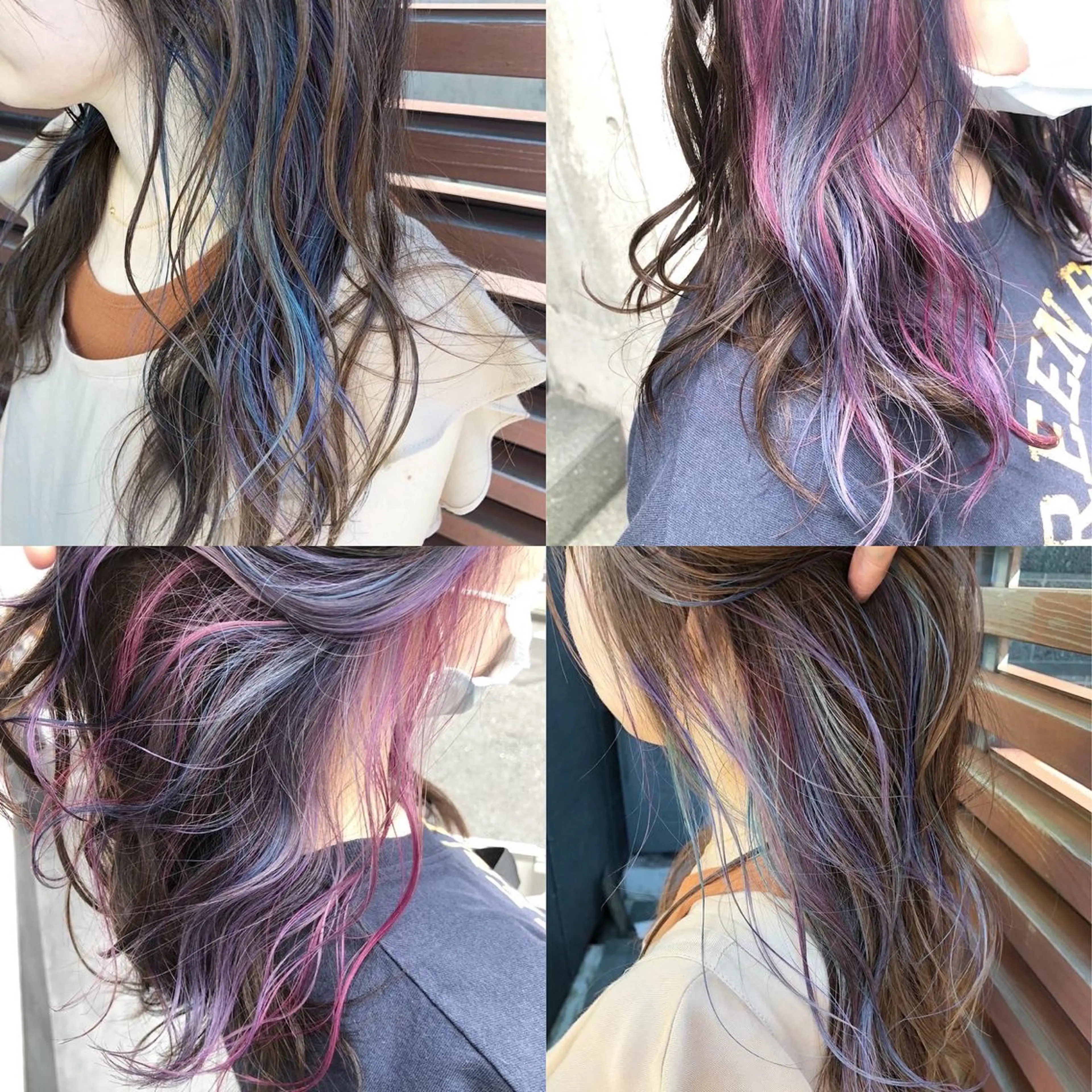 セミロング カラー ブリーチ イヤリングカラー インナーカラー ユニコーンカラー カット ヘアカラー トリートメント 原宿サロン代表 デザインカラー伊藤卓のヘアスタイル