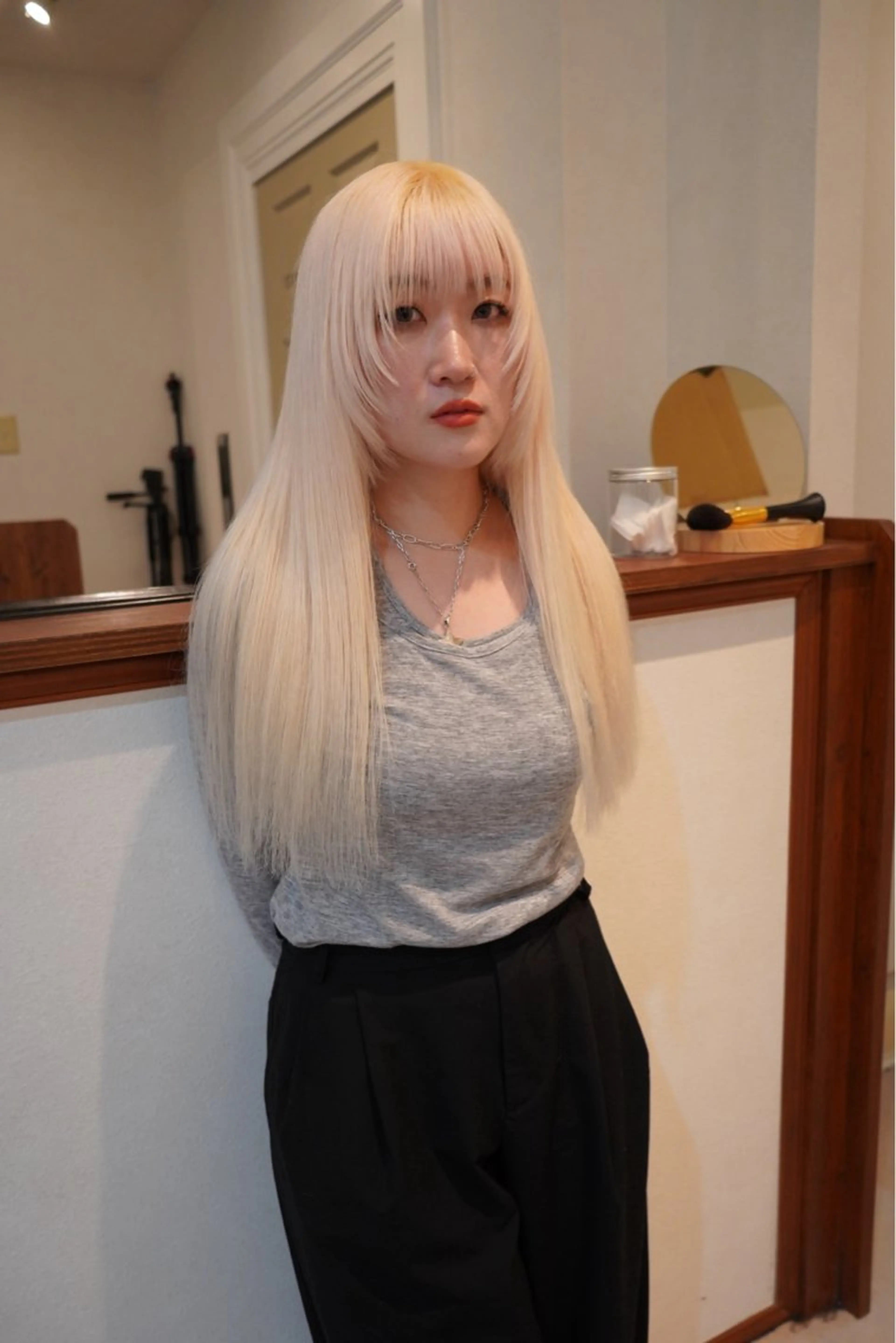 ロング カラー レイヤーカット 小顔カット カット ヘアカラー トリートメント keshiki🦋 Nanaのヘアスタイル