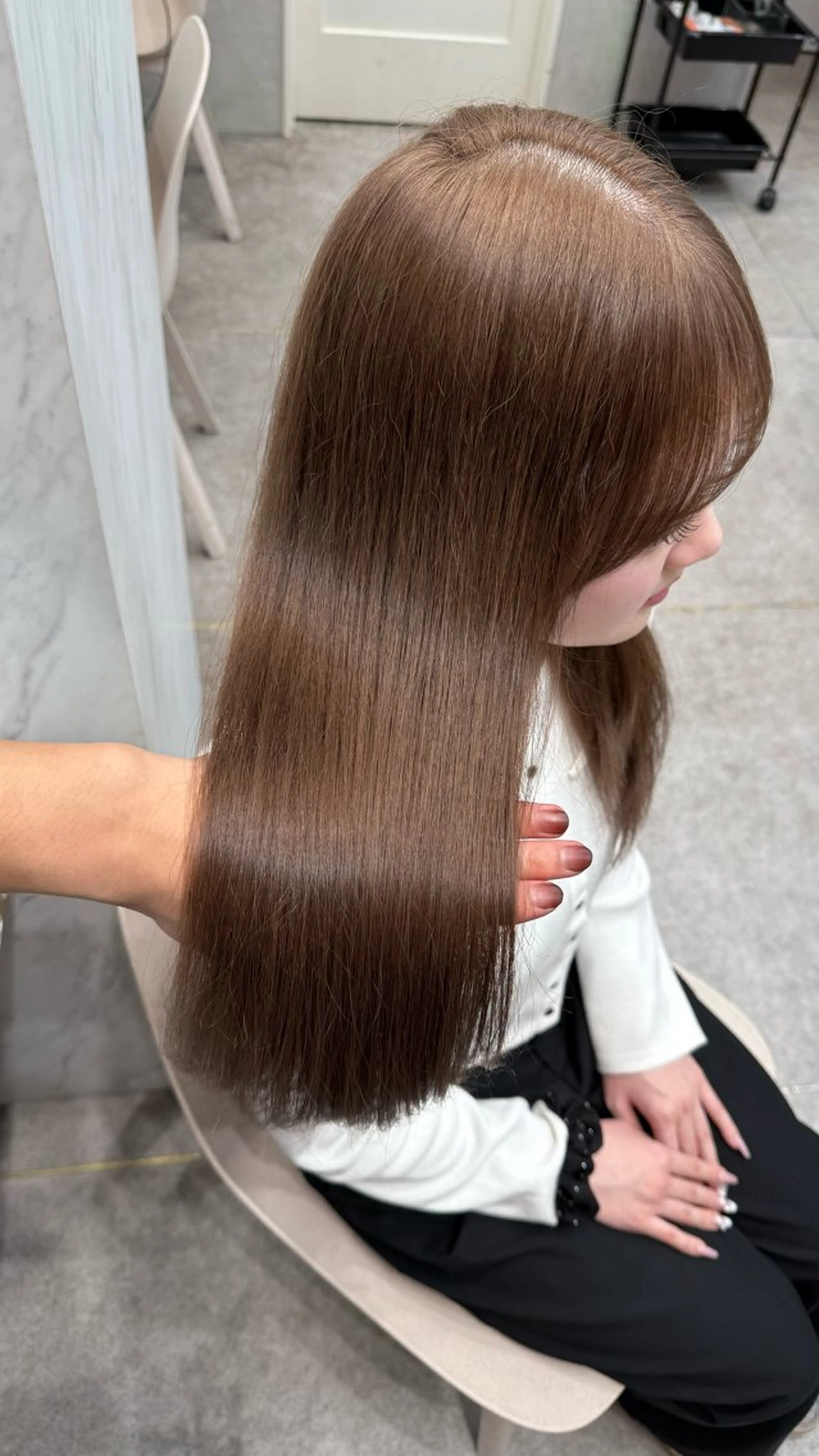 セミロング カラー カット ヘアカラー レイヤーダブルカラー KYON店長のヘアスタイル