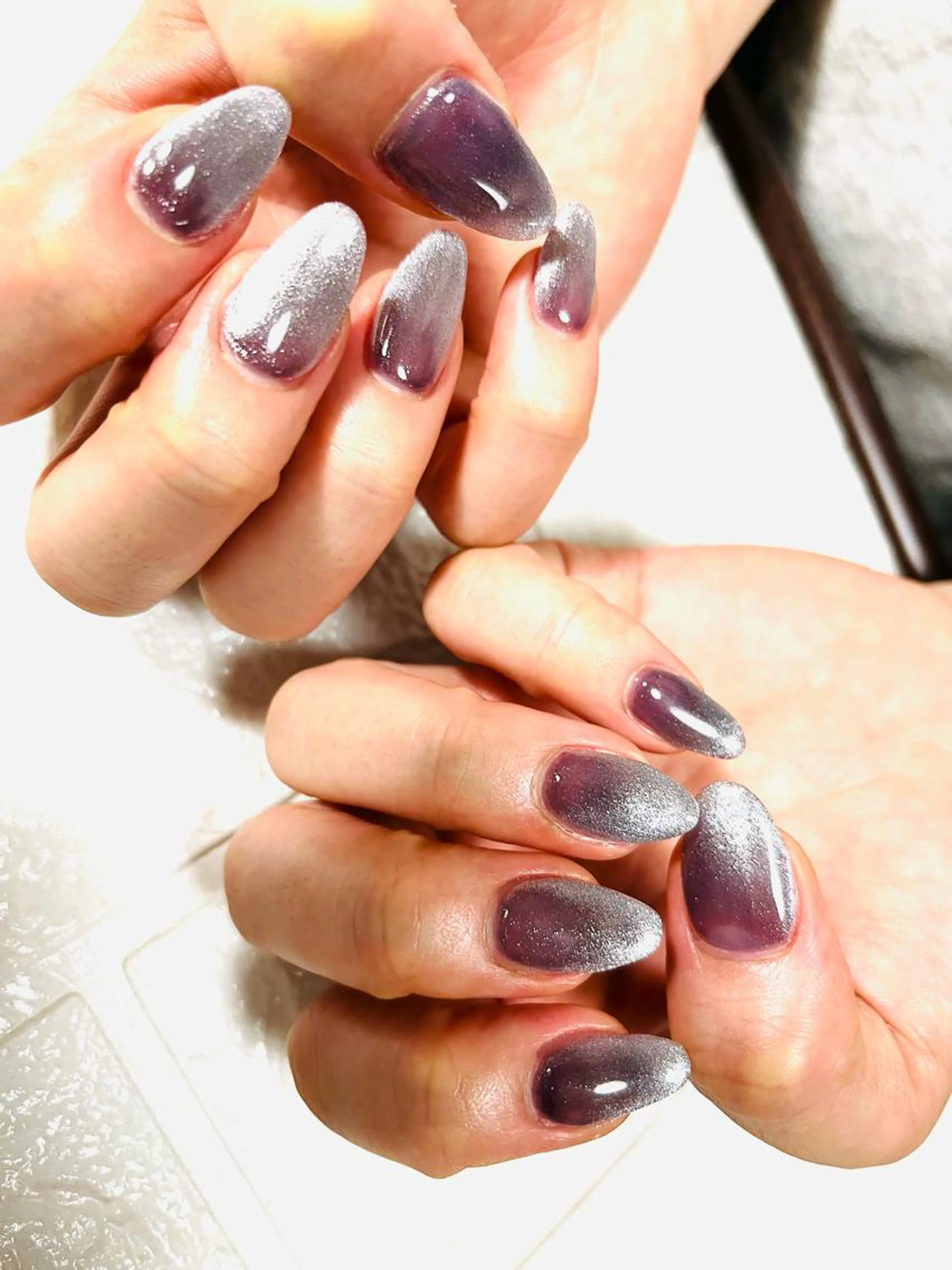 【ハンド】マグネットネイル🩵2色使用可能🩵の写真