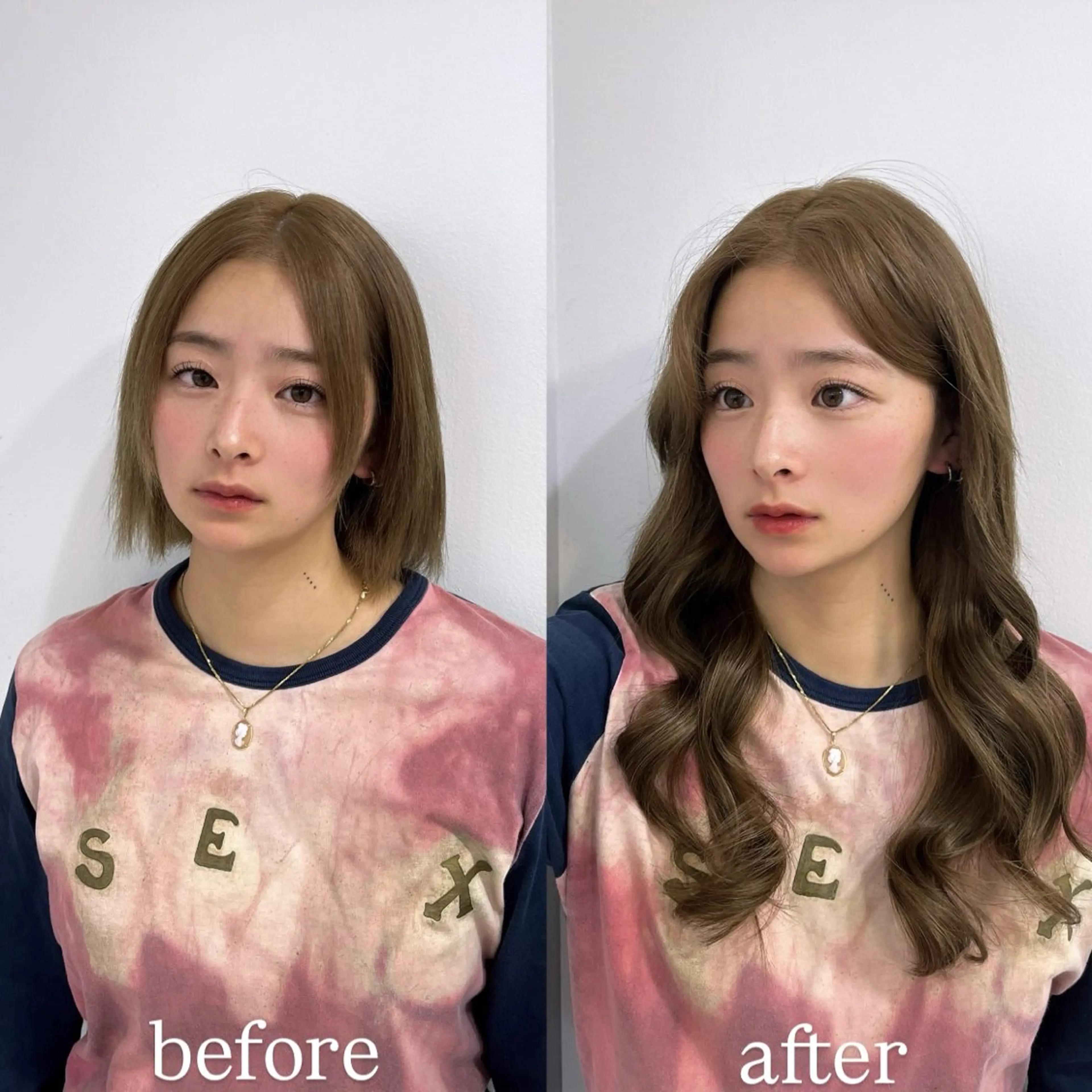 【超お得🉐✨】カット+カラー+エクステ80本 ¥38350→24810の写真