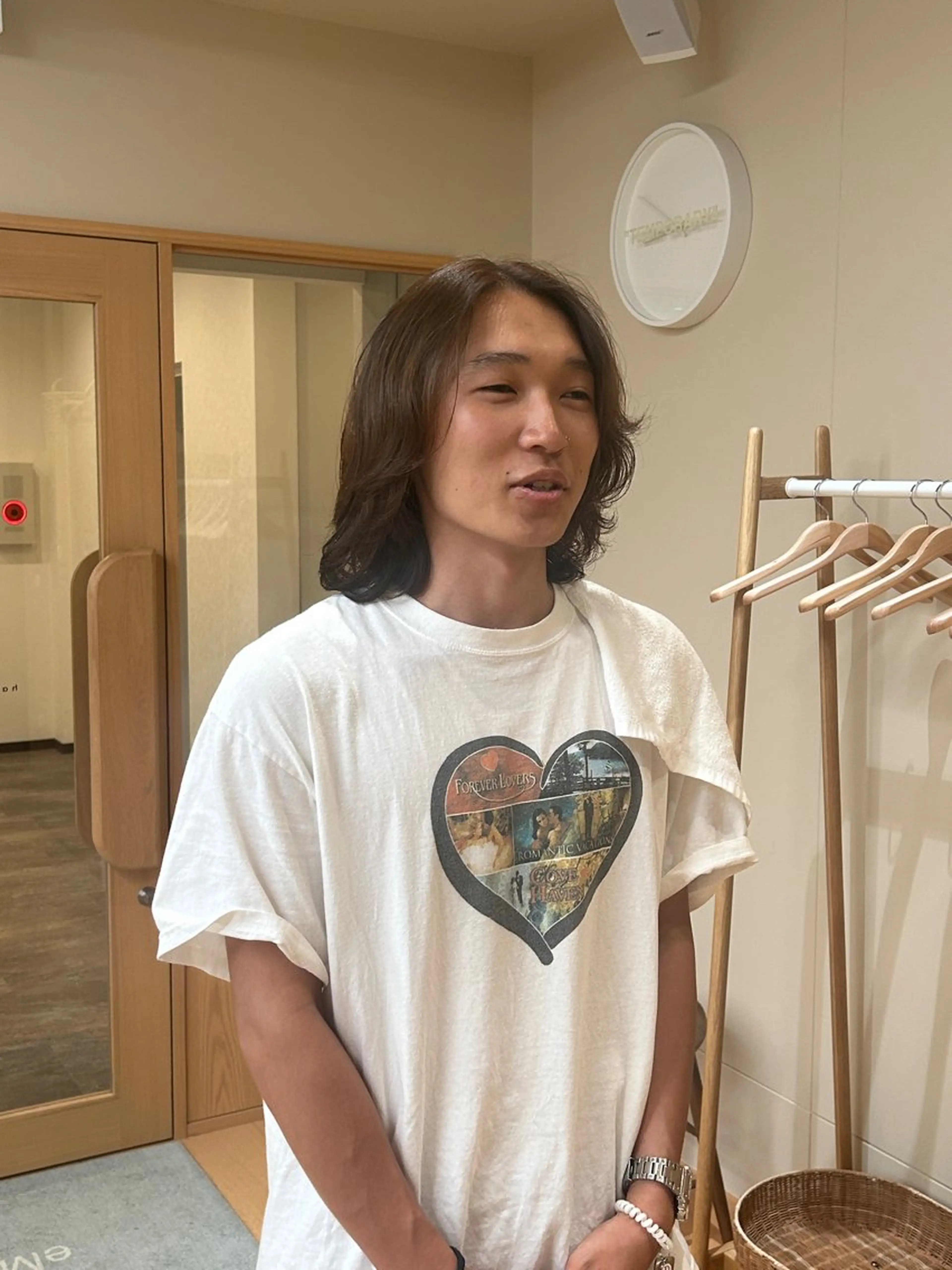 ミディアム カラー メンズ ベージュカラー カットカラー/鎌倉 縮毛矯正/大空のヘアスタイル