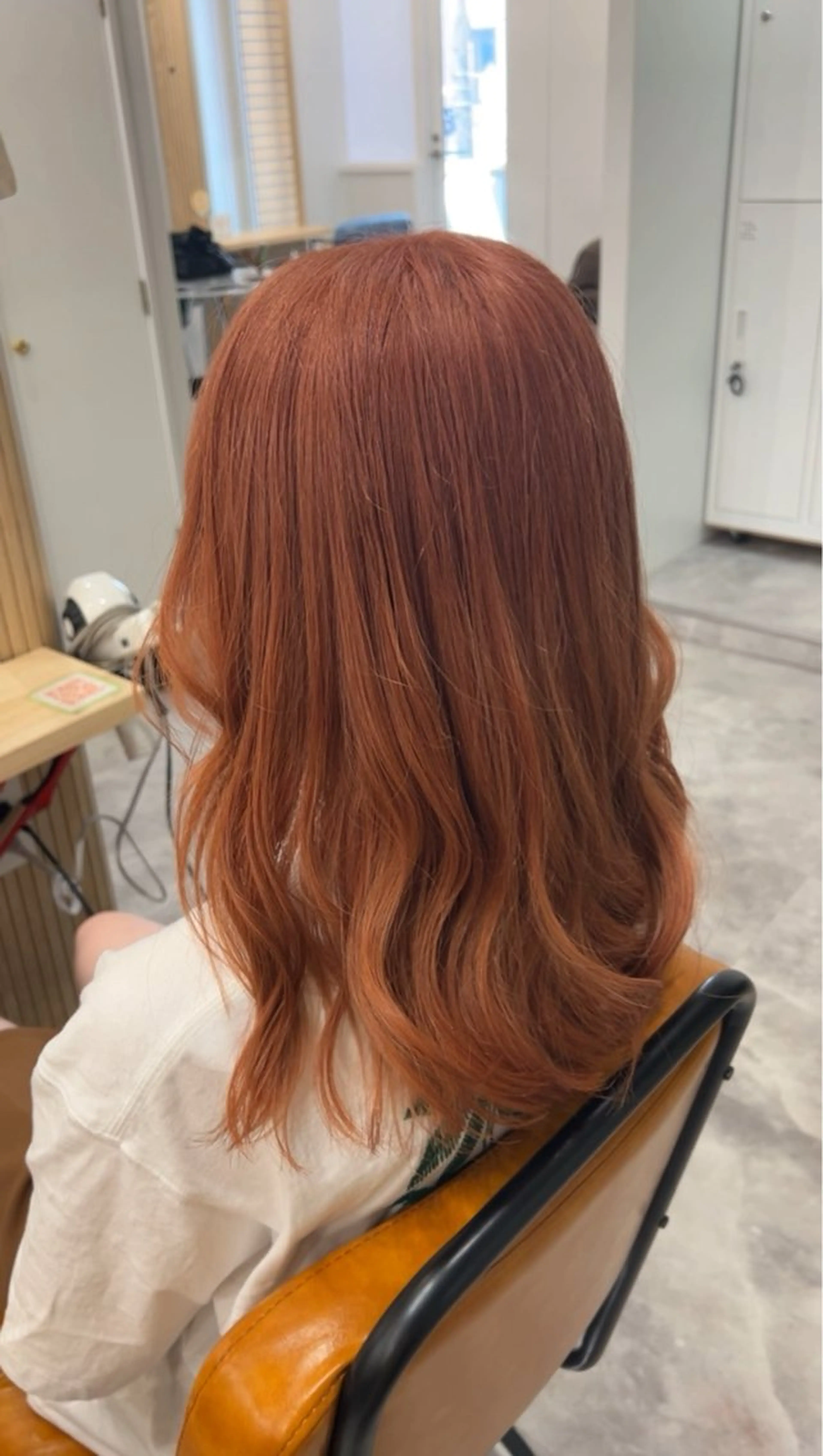 セミロング カラー ブラウンカラー オレンジ カット ヘアカラー 🍟月舘りほ カラー/髪質改善🍟のヘアスタイル