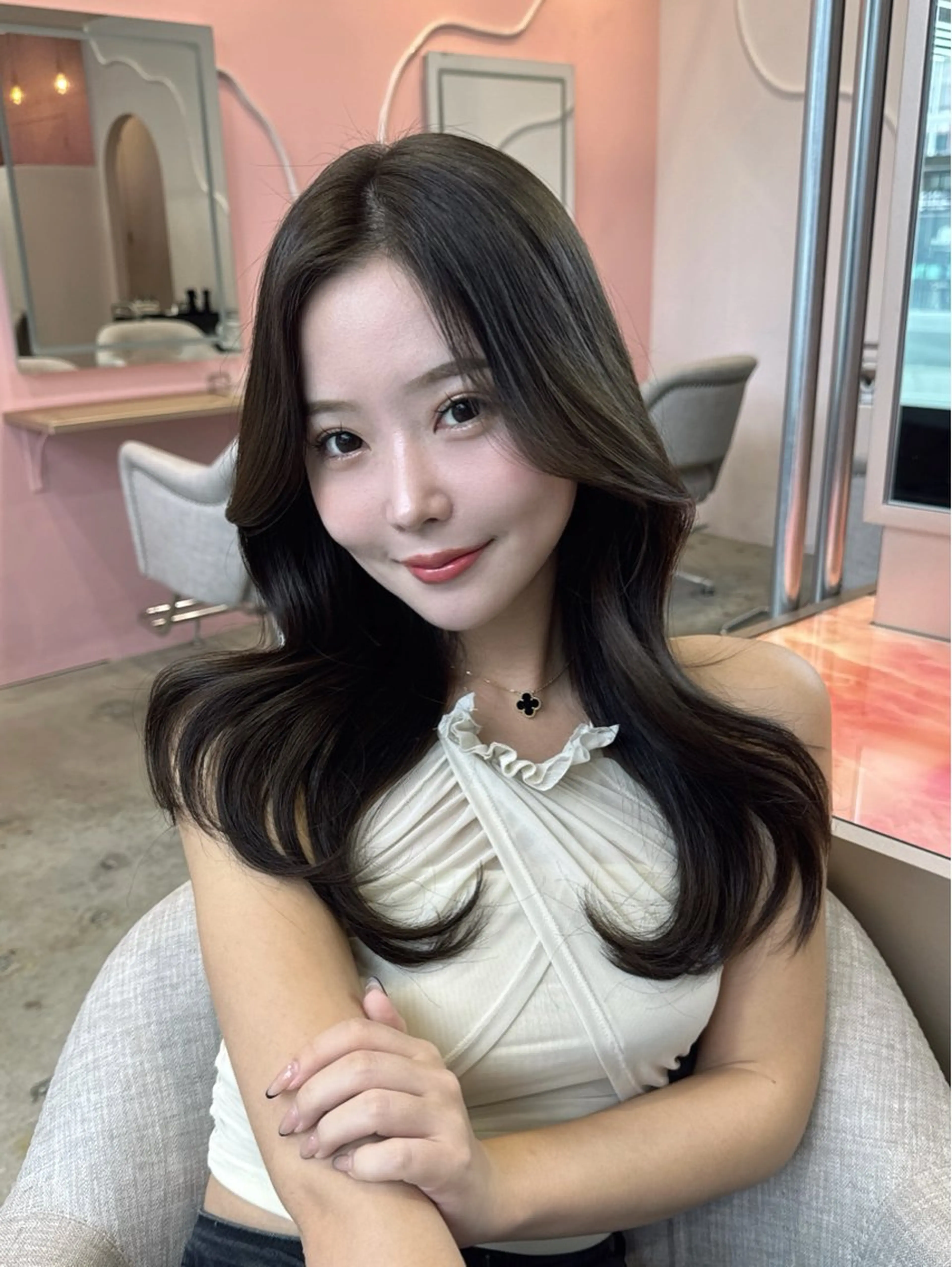 ロング カット ヘアカラー 艶カラー✨レイヤー 𝐚𝐲𝐚𝐤𝐚のヘアスタイル