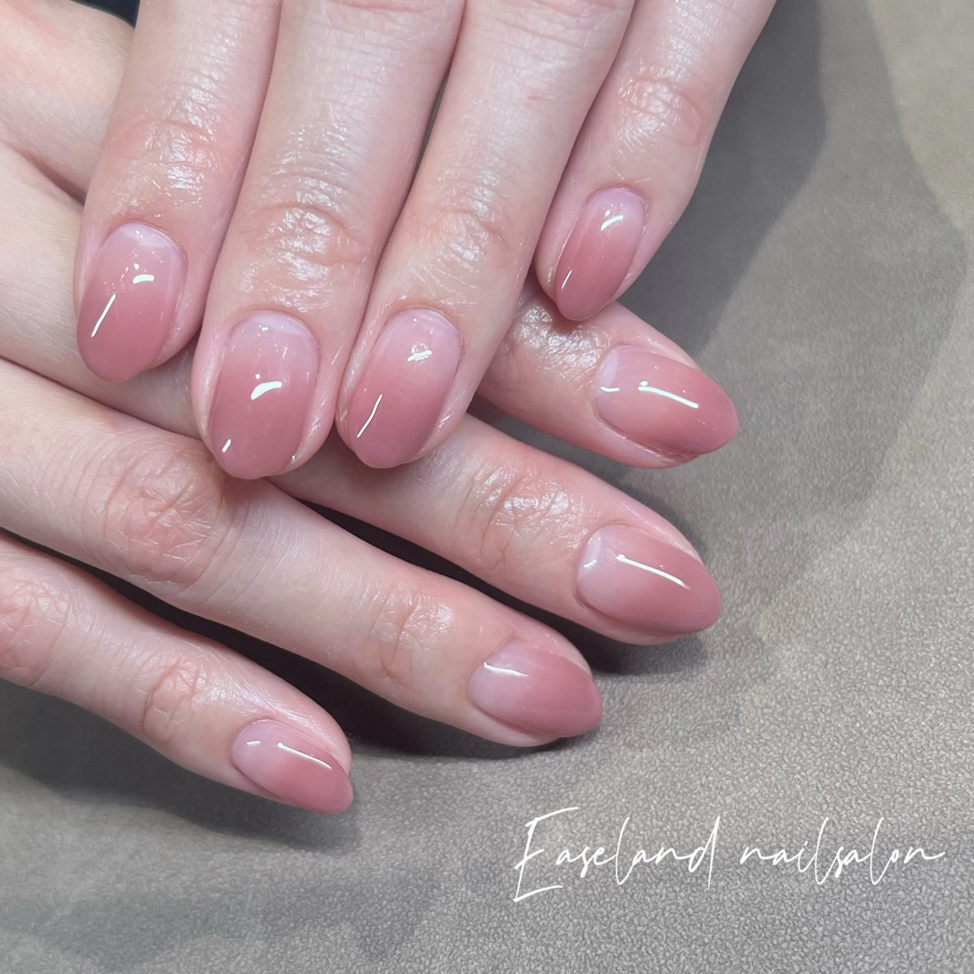 ネイル ピンク ピンクベージュ EaseLand所属・Ease Landのネイルデザイン