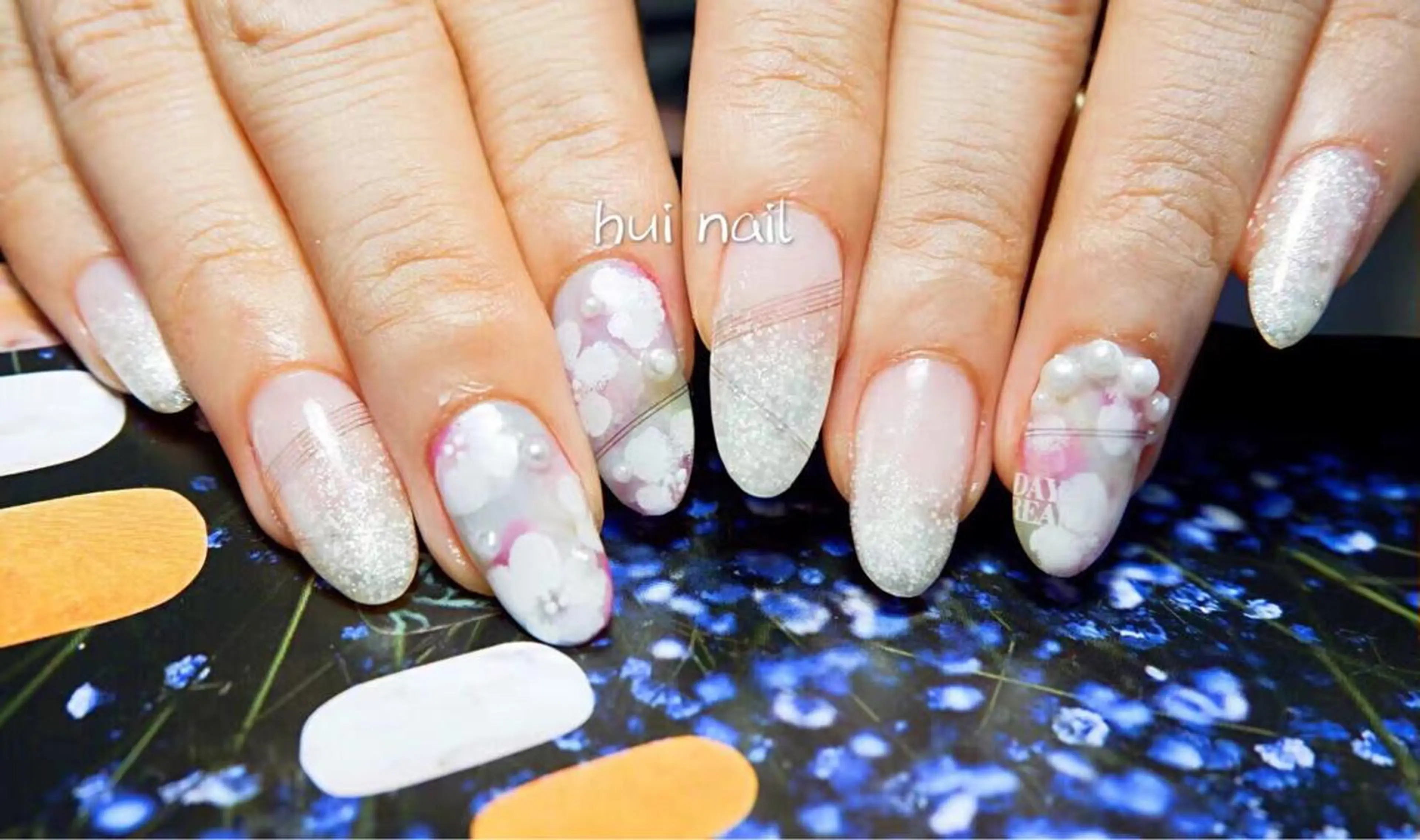 セミロング めぐみのネイルサロン スタッフ練習のネイルデザイン