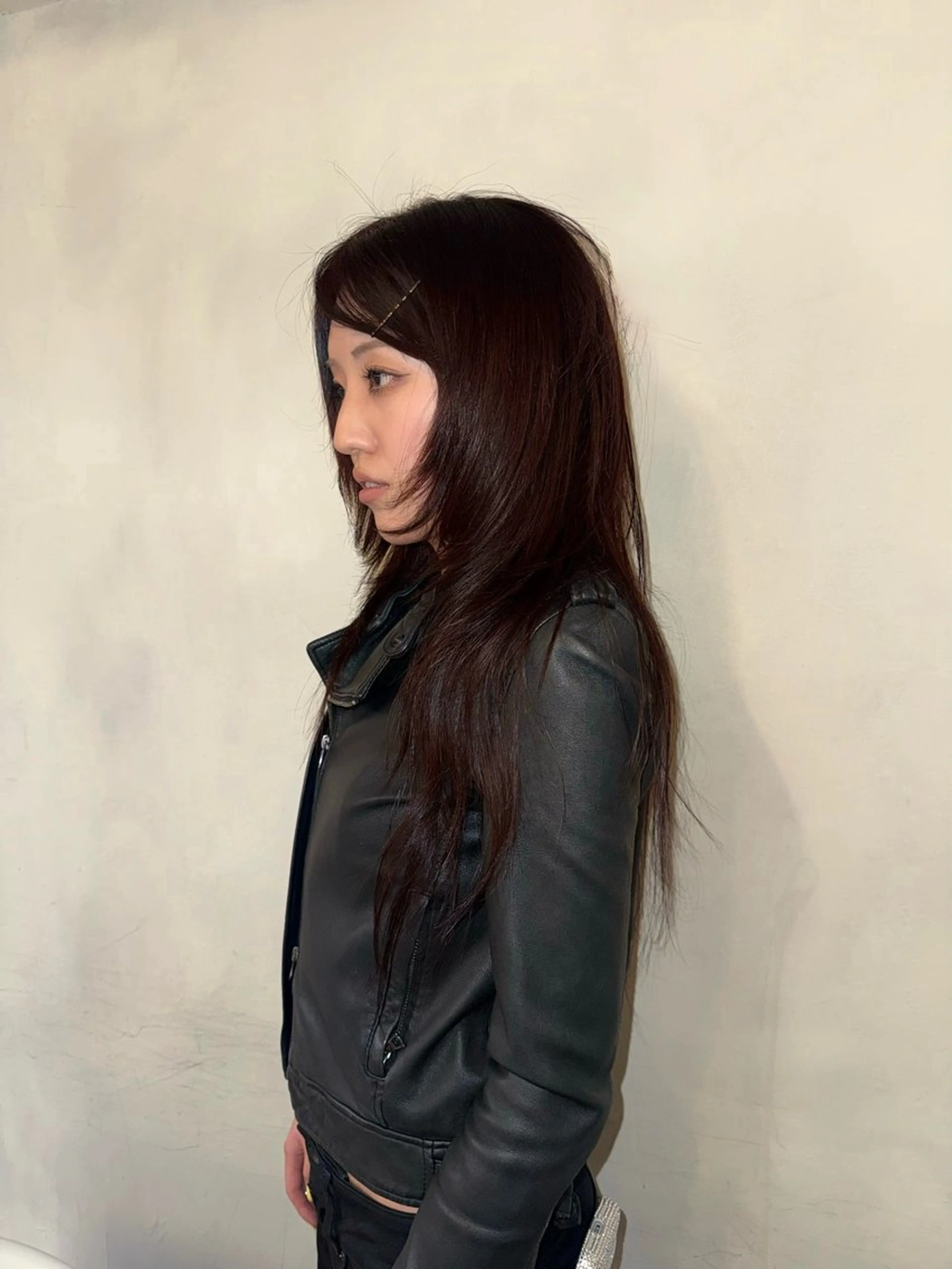 ロング カラー ハッシュカット 韓国レイヤー　 suzuのヘアスタイル