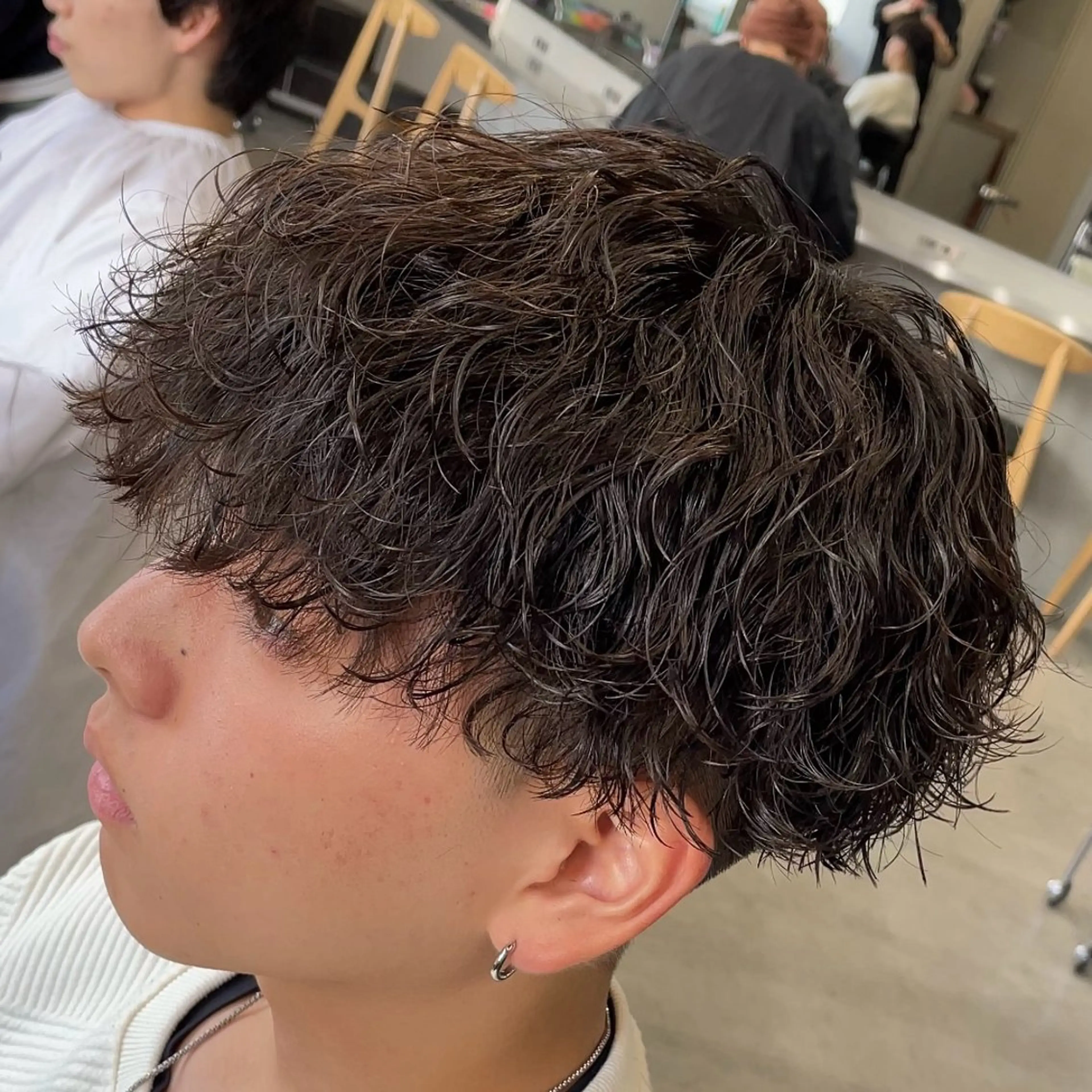 ミディアム パーマ ヘアアレンジ メンズ fifth 石川 凪のヘアスタイル